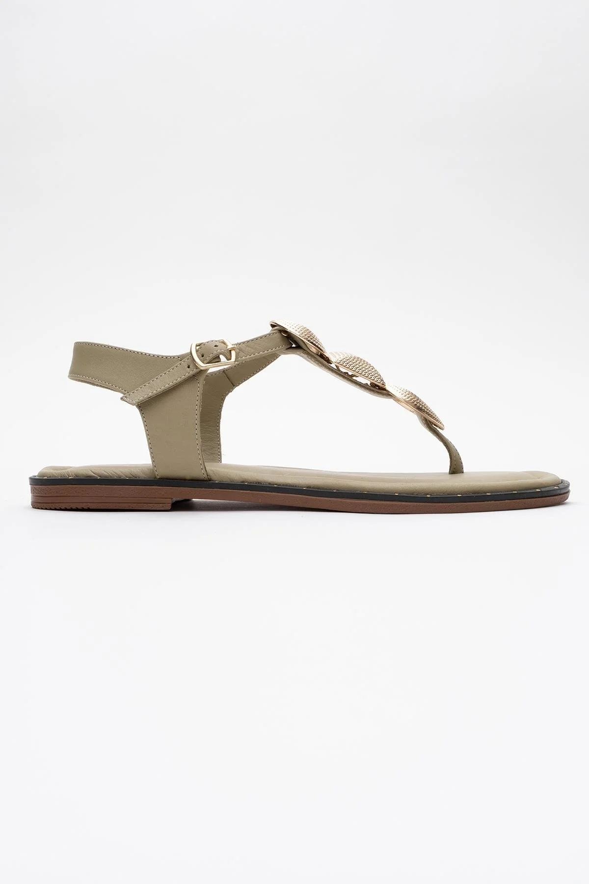 Giulia - Green Leather Flat Sandal (Women) - Image 6