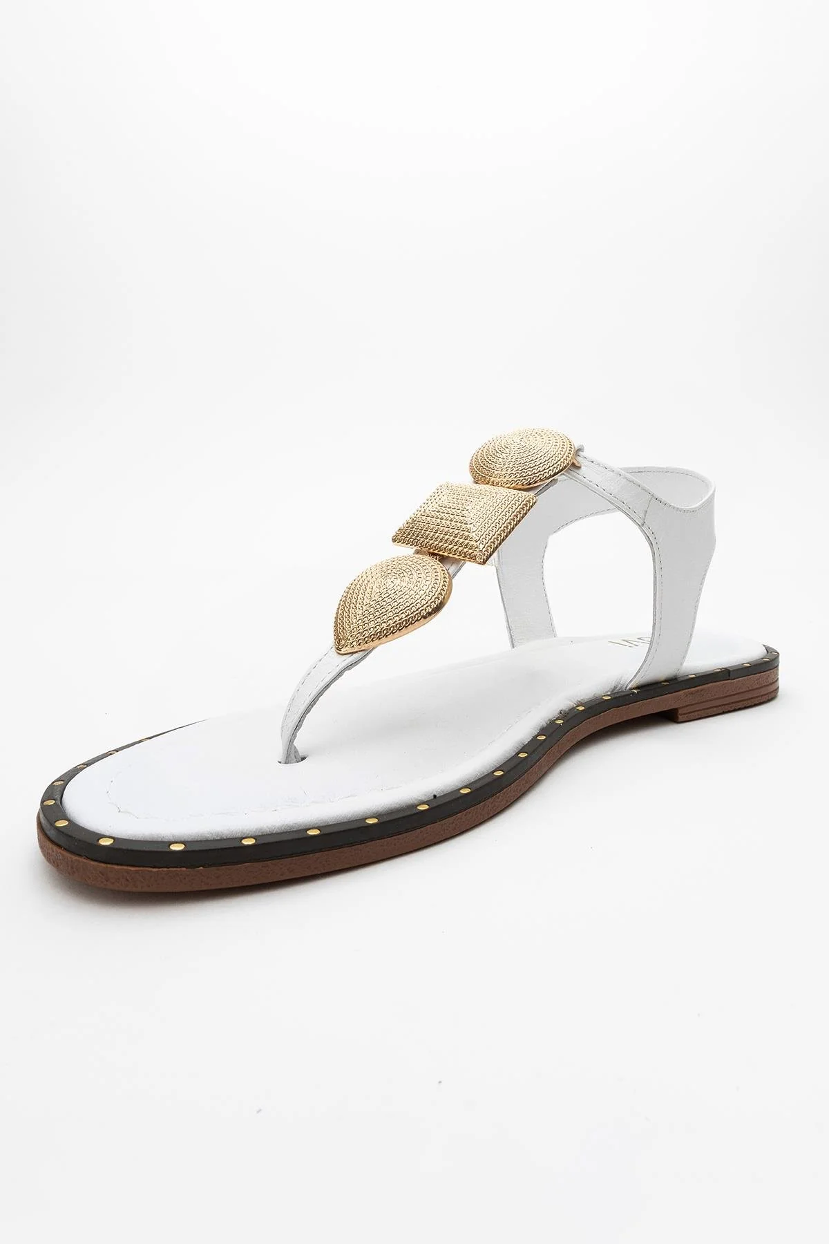 Giulia - White Leather Flat Sandal (Women) - Image 3