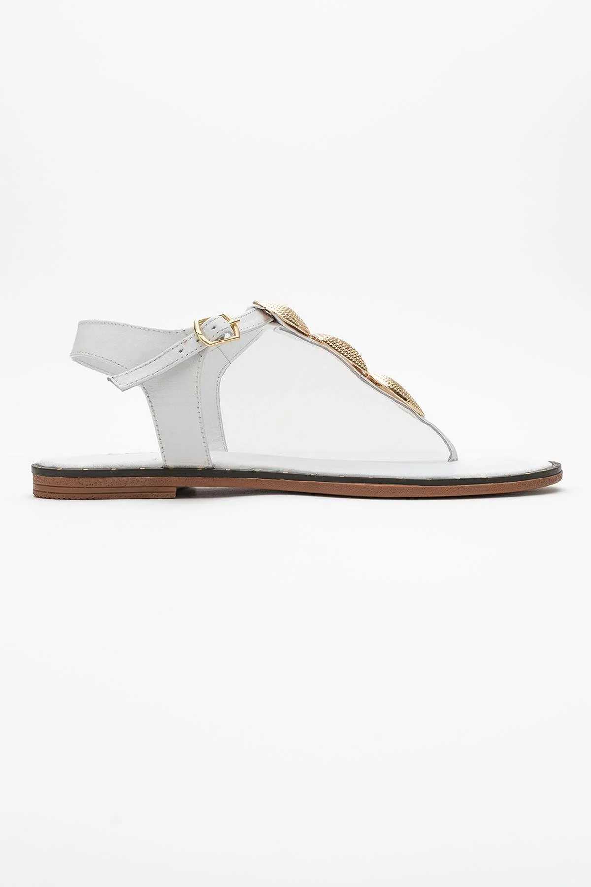 Giulia - White Leather Flat Sandal (Women) - Image 4