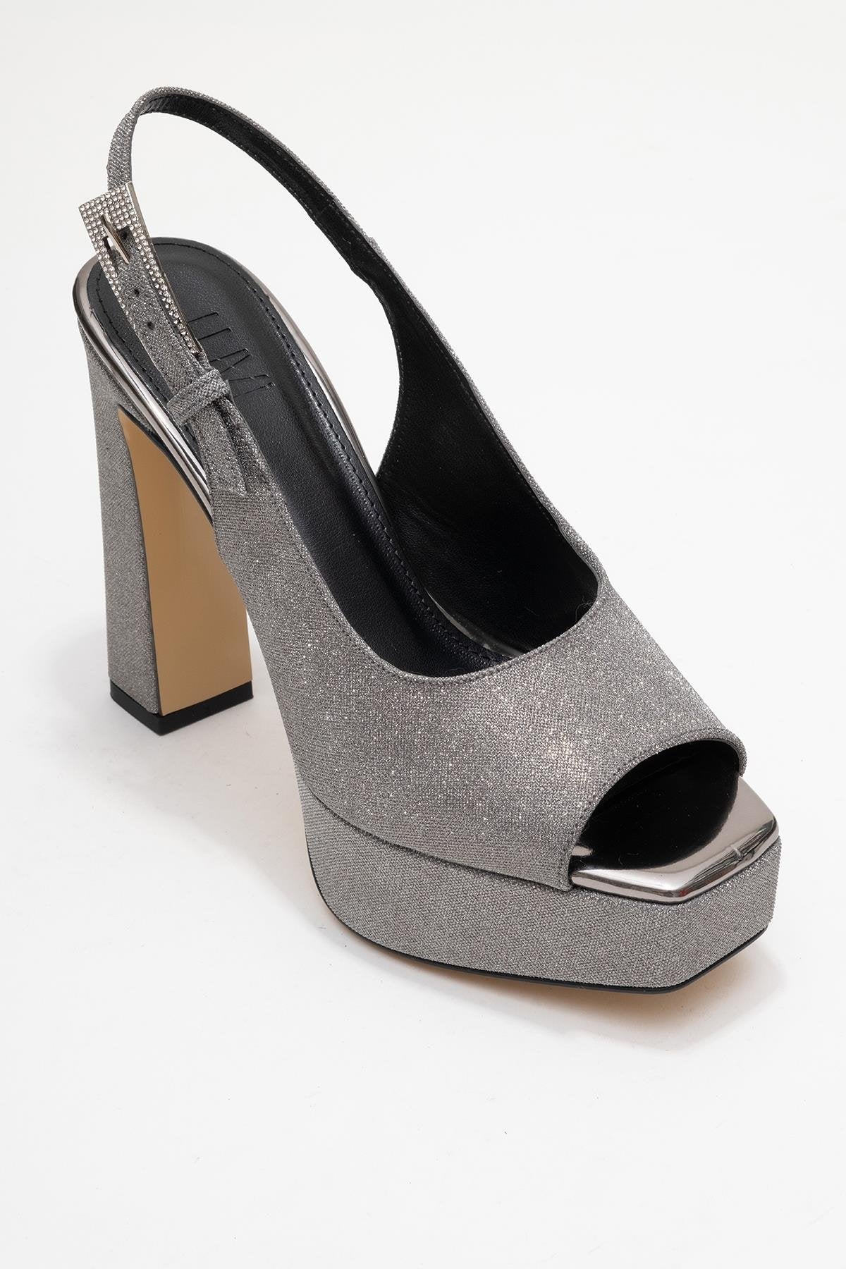 Glora - Platinum Glitter Platform Heel Evening Shoe (Women) - Image 3