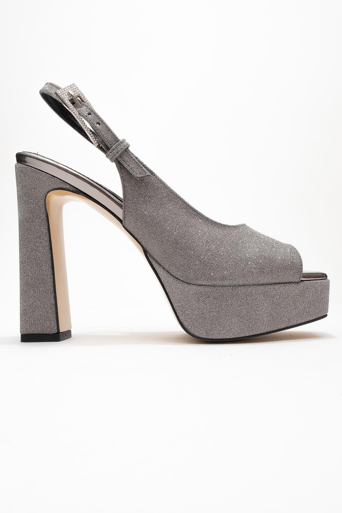 Glora - Platinum Glitter Platform Heel Evening Shoe (Women) - Image 6