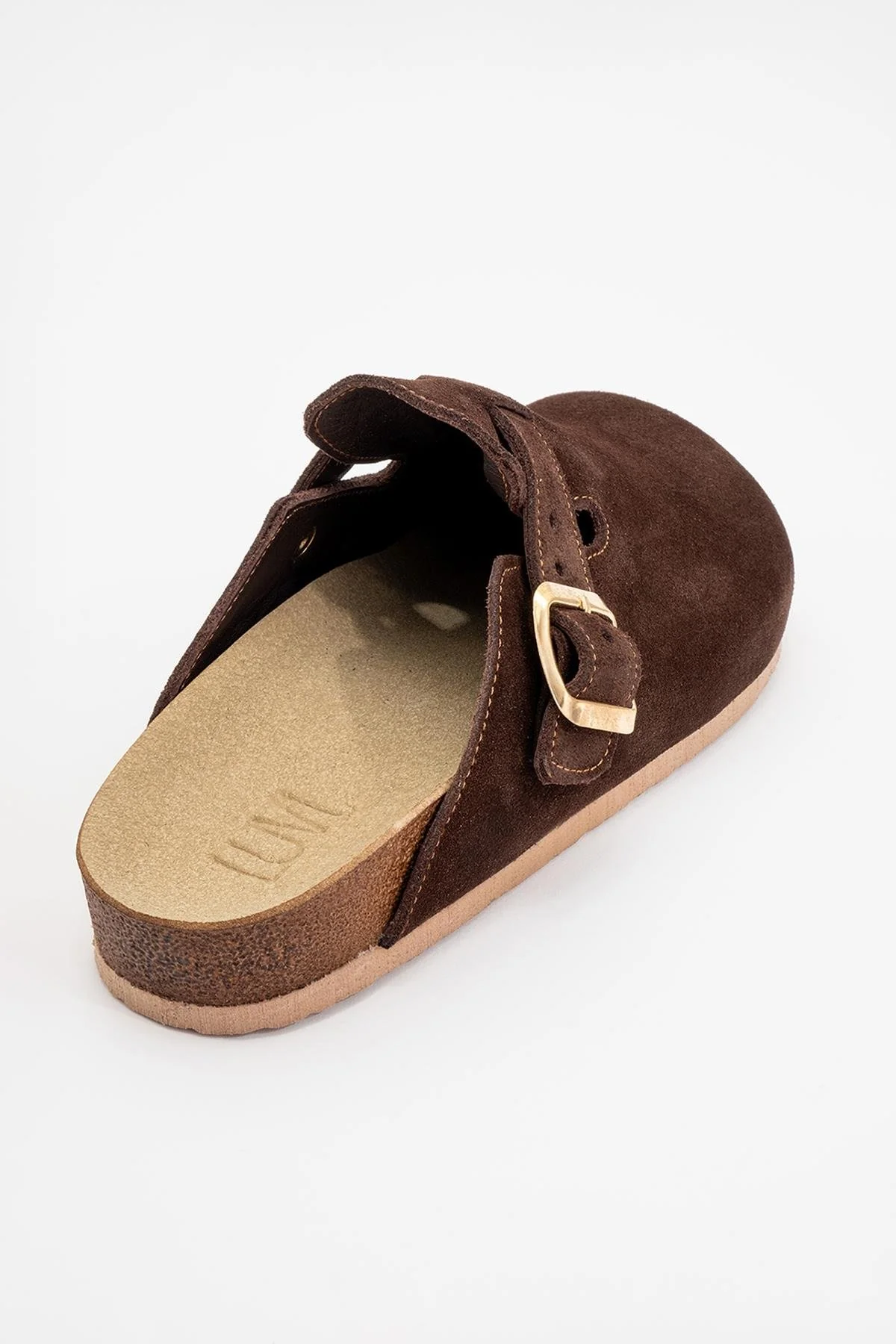 Gons - Brown Suede Leather Clogs (Women) - Image 3