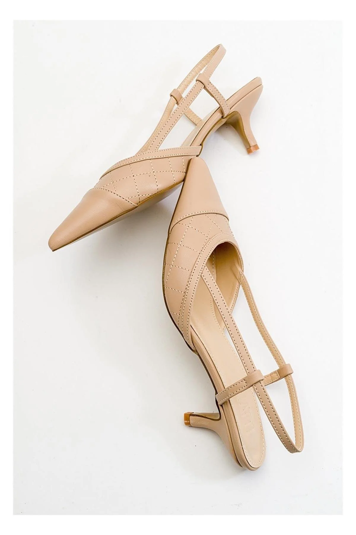 Goodge - Nude Pointed Toe Backless Heeled Pump (Women) - Image 2