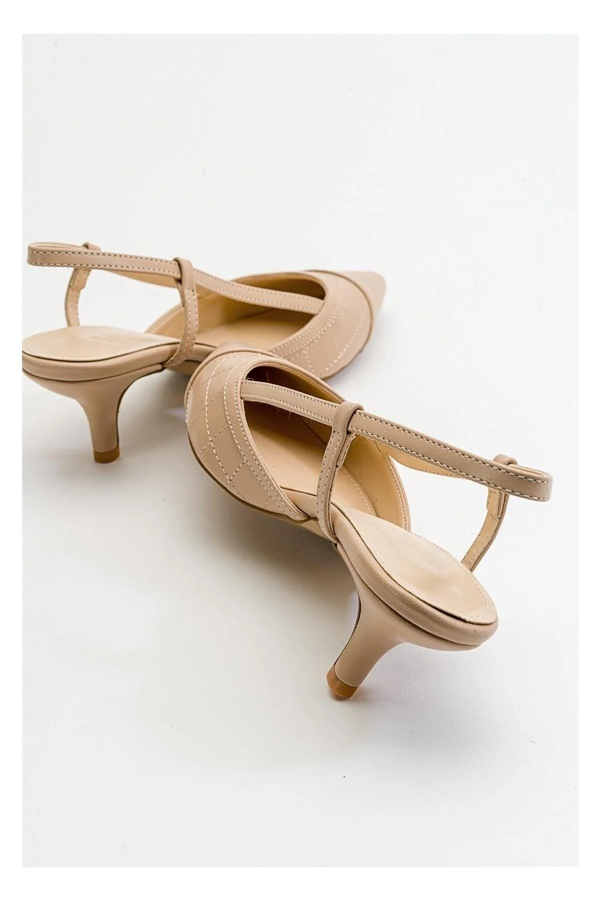 Goodge - Nude Pointed Toe Backless Heeled Pump (Women) - Image 3
