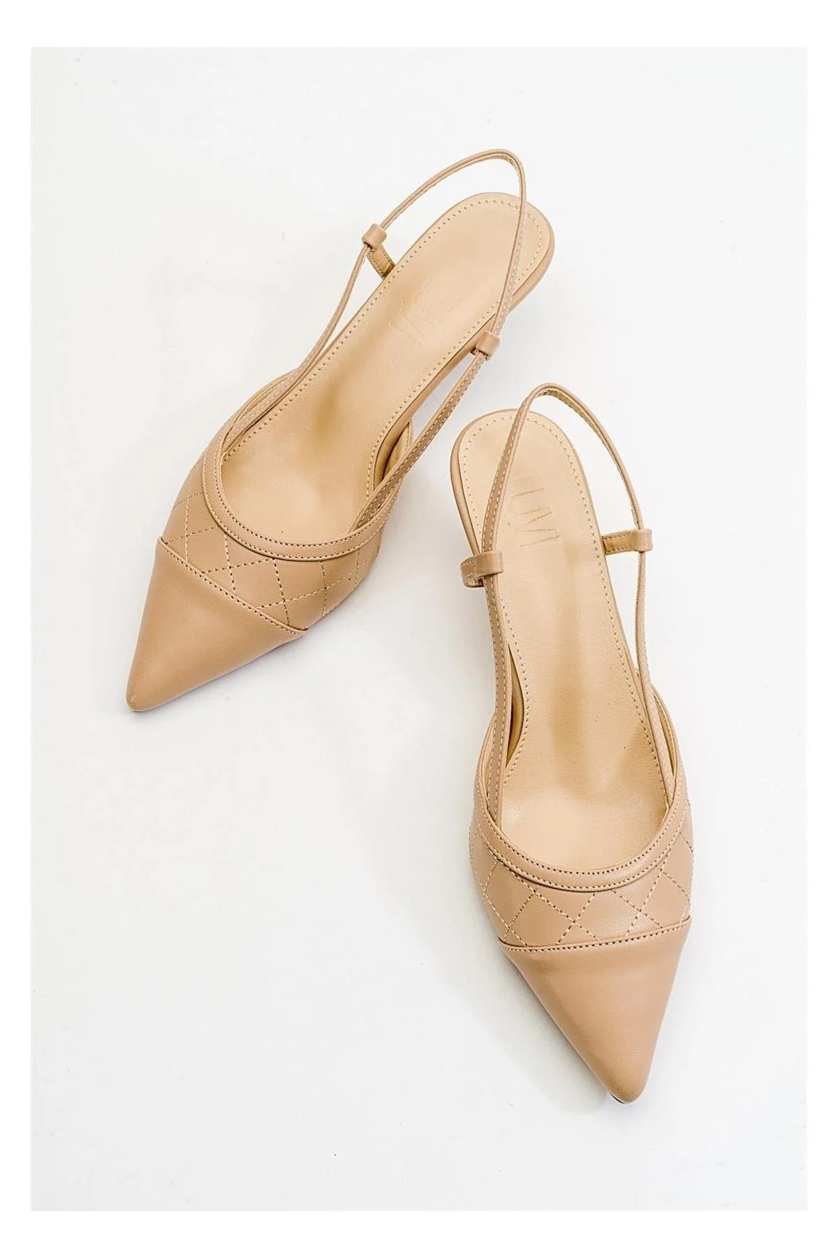 Goodge - Nude Pointed Toe Backless Heeled Pump (Women) - Image 4