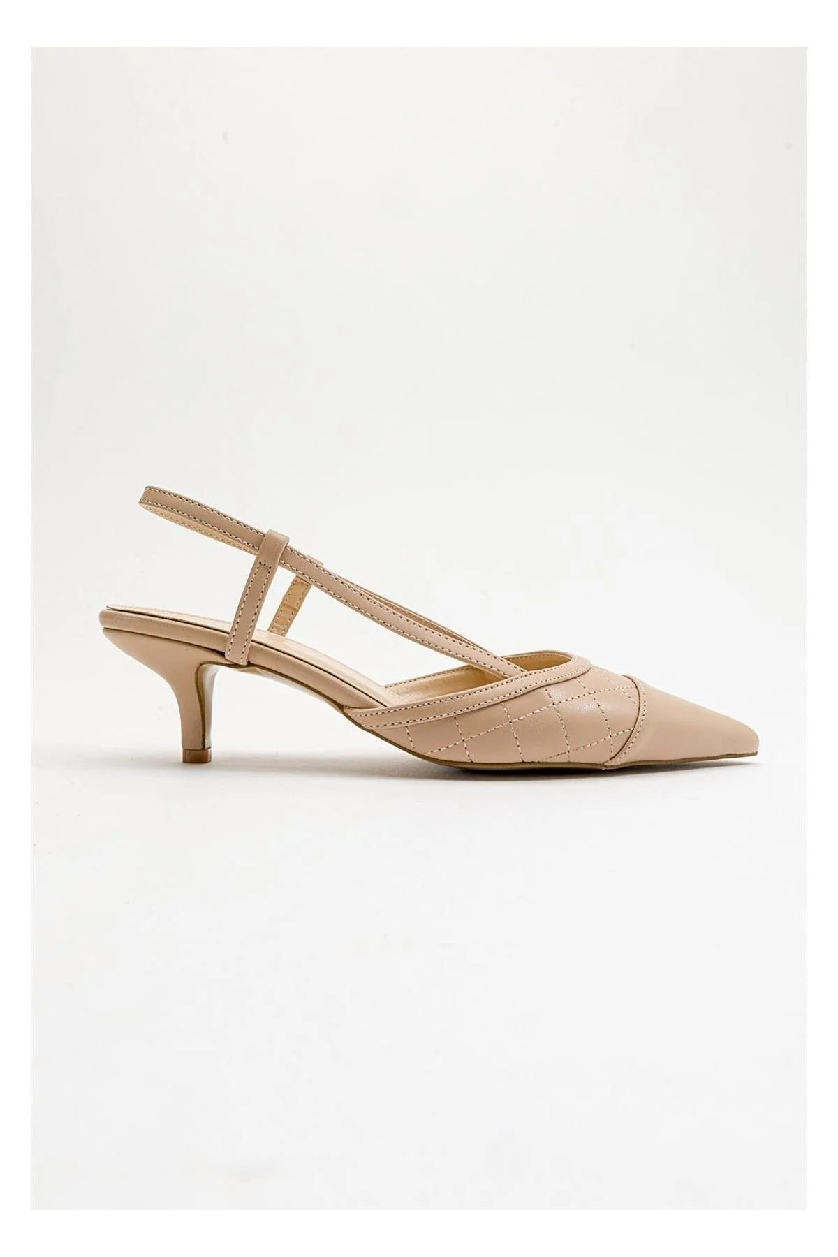 Goodge - Nude Pointed Toe Backless Heeled Pump (Women) - Image 5