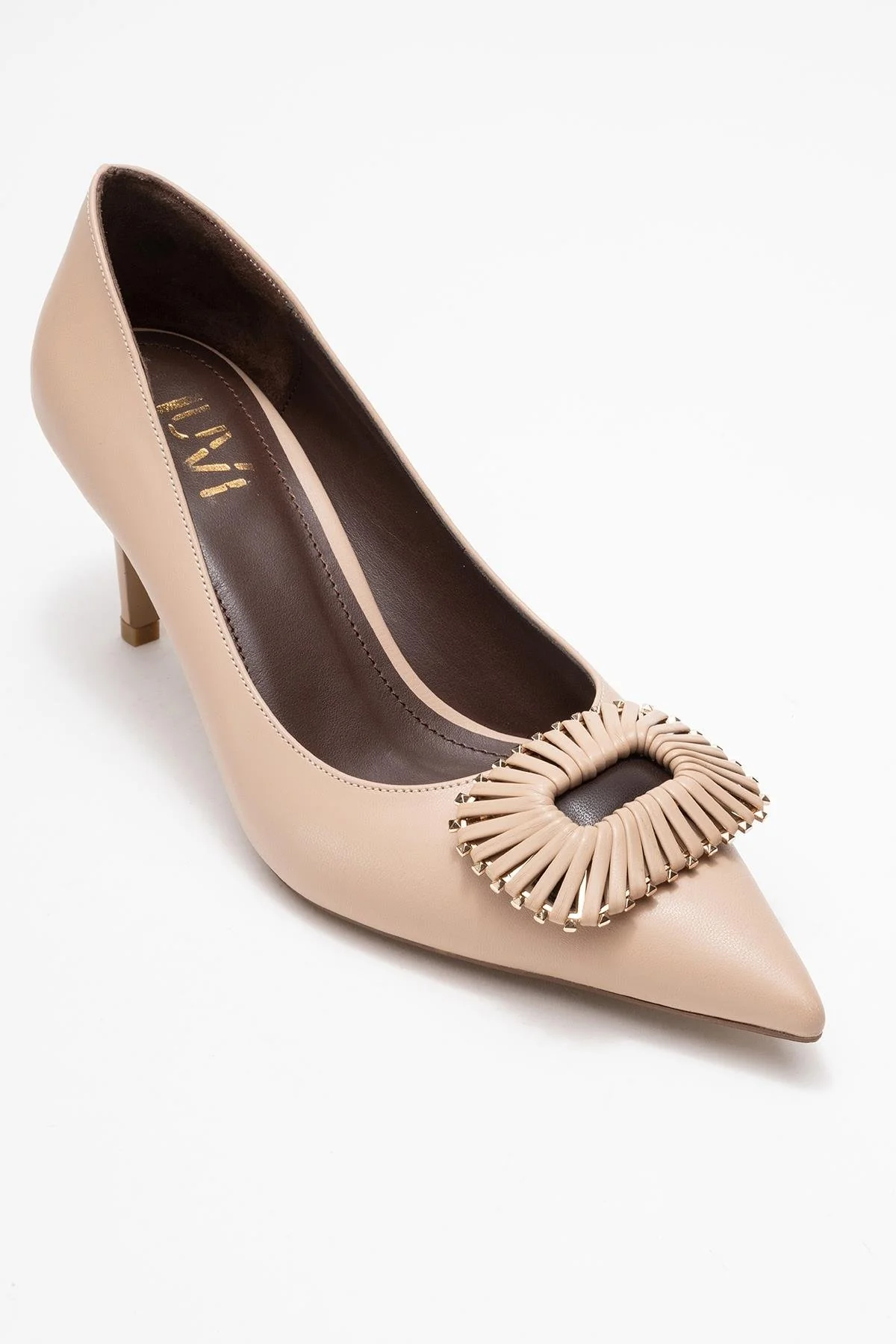 Great - Beige Brown Buckle Heeled Shoe (Women) - Image 3