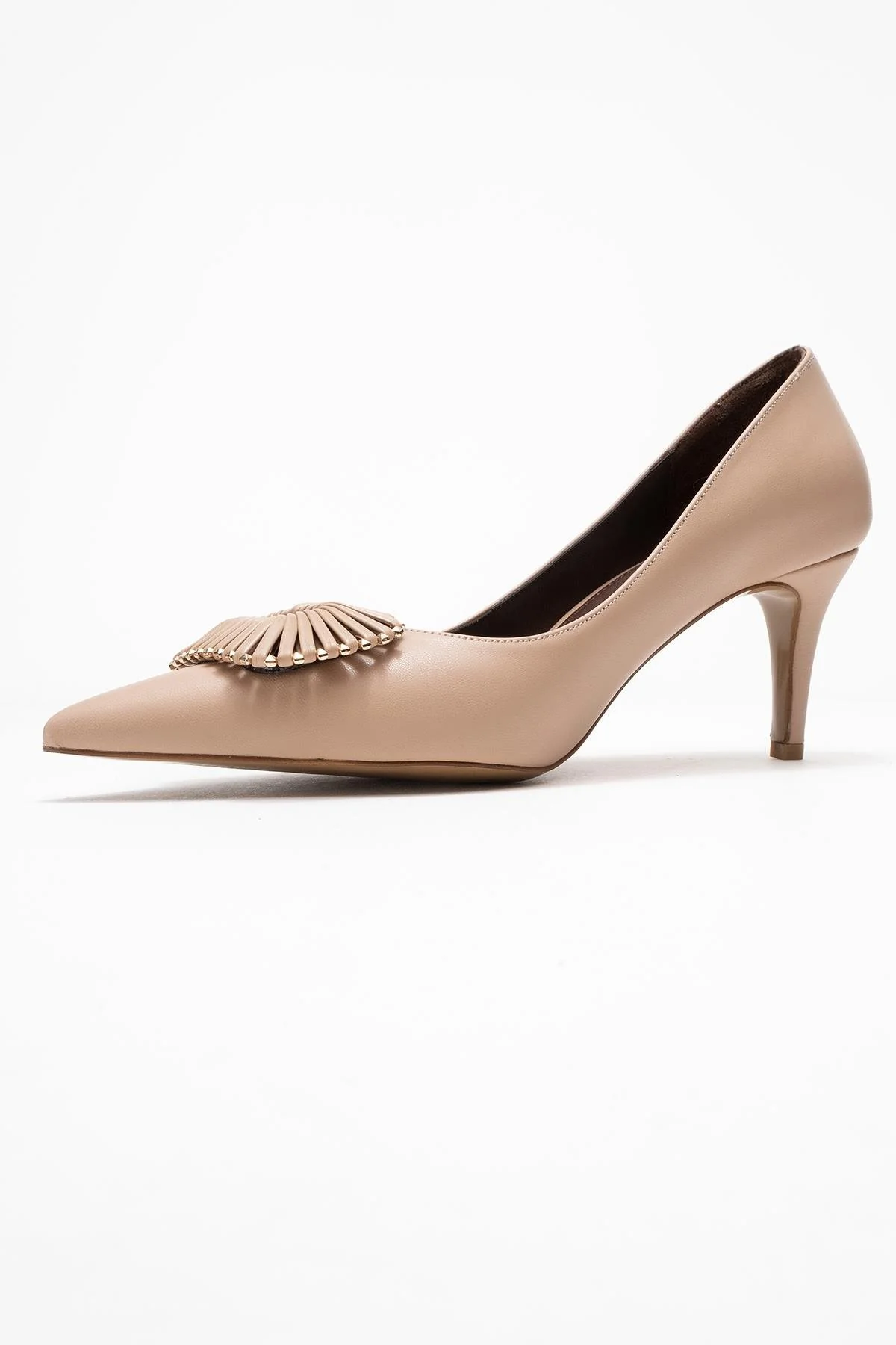 Great - Beige Brown Buckle Heeled Shoe (Women) - Image 4