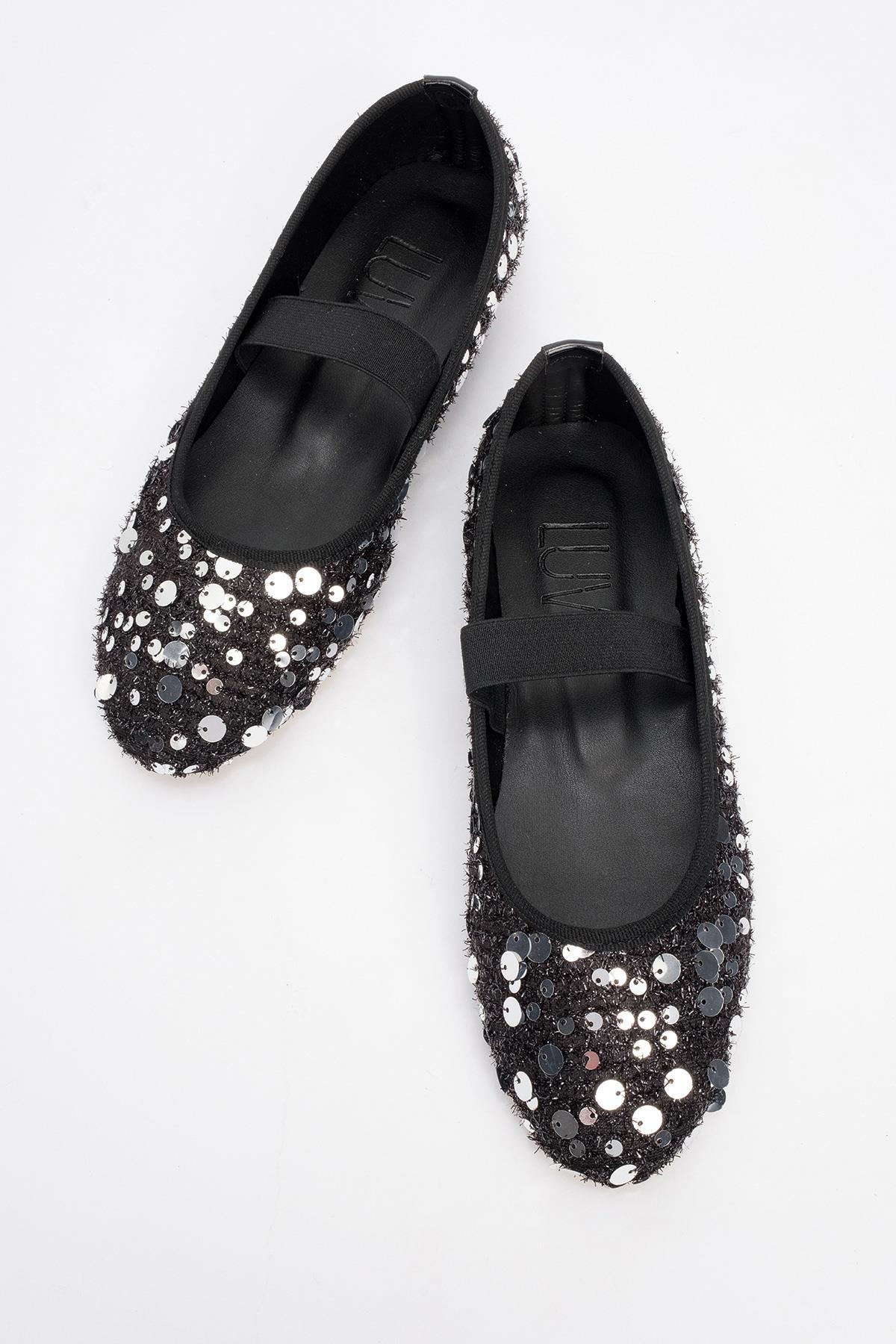 Grego Silver Sequin Embellished Flat (Women) - Image 2