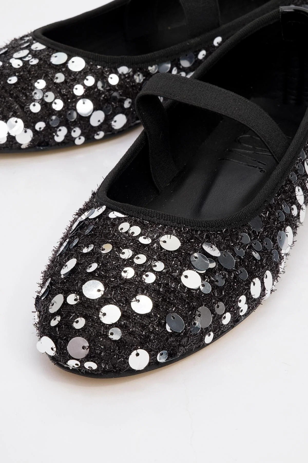 Grego Silver Sequin Embellished Flat (Women) - Image 3