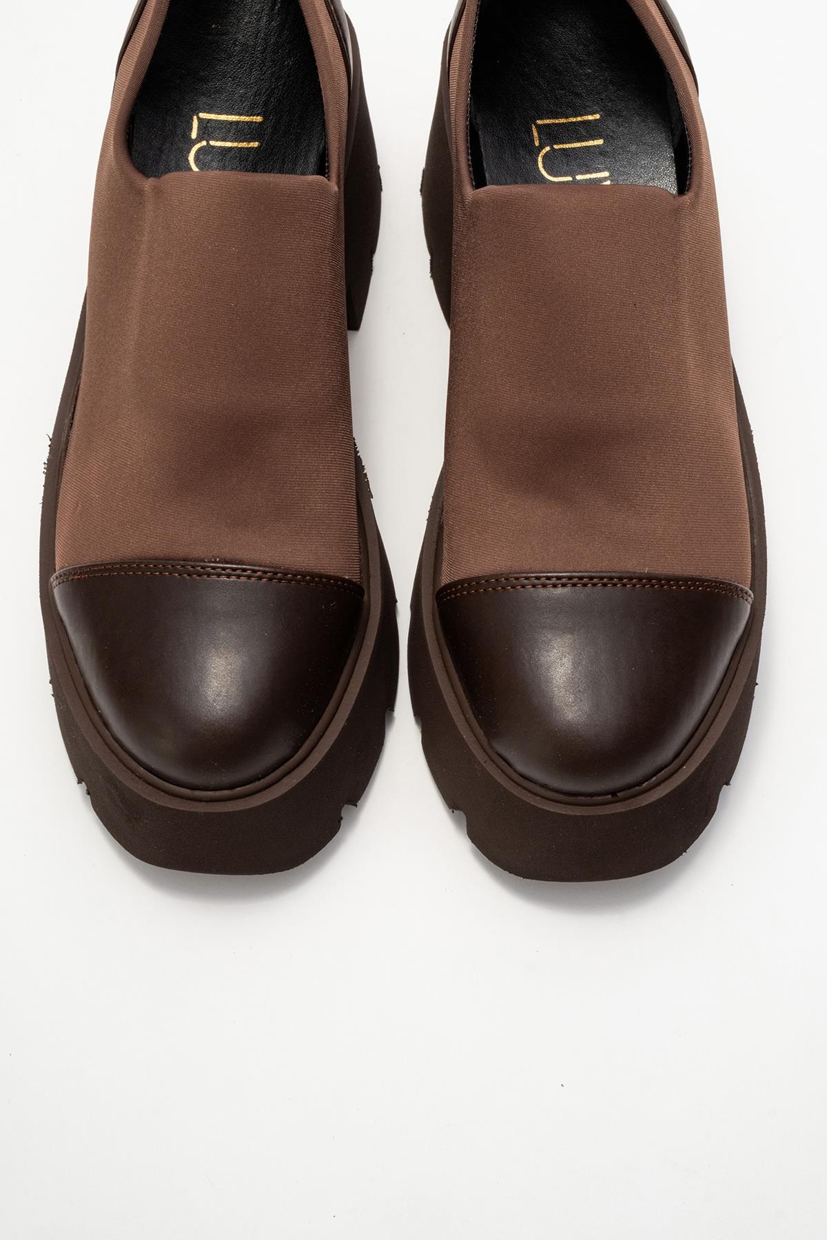 Grena - Brown Scuba Platform Casual Shoe (Women) - Image 2