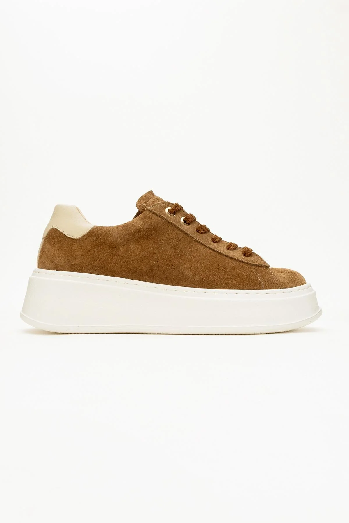 Gueno - Taupe Genuine Leather Sneaker (Women) - Image 5