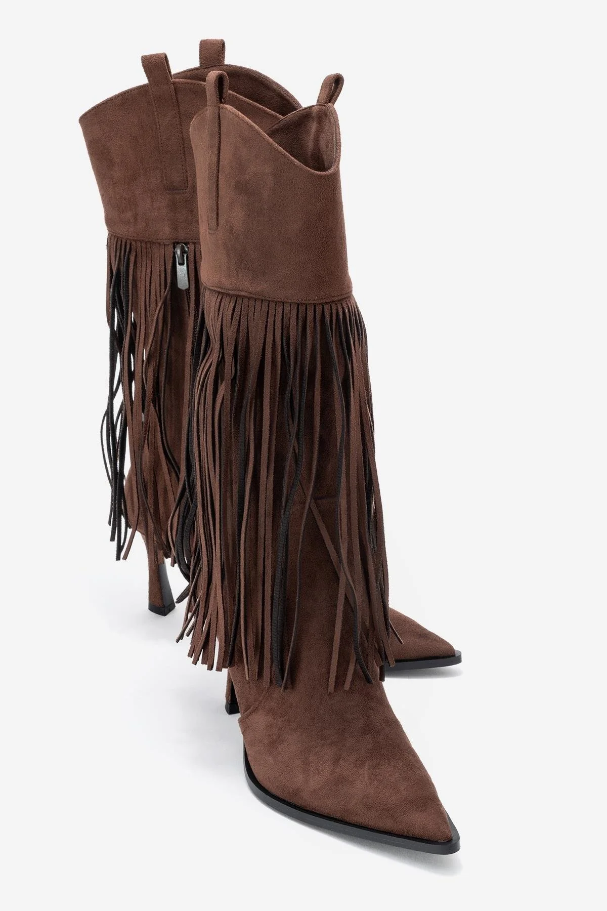 Gueras - Brown Pointed Toe High Heel Boot (Women)