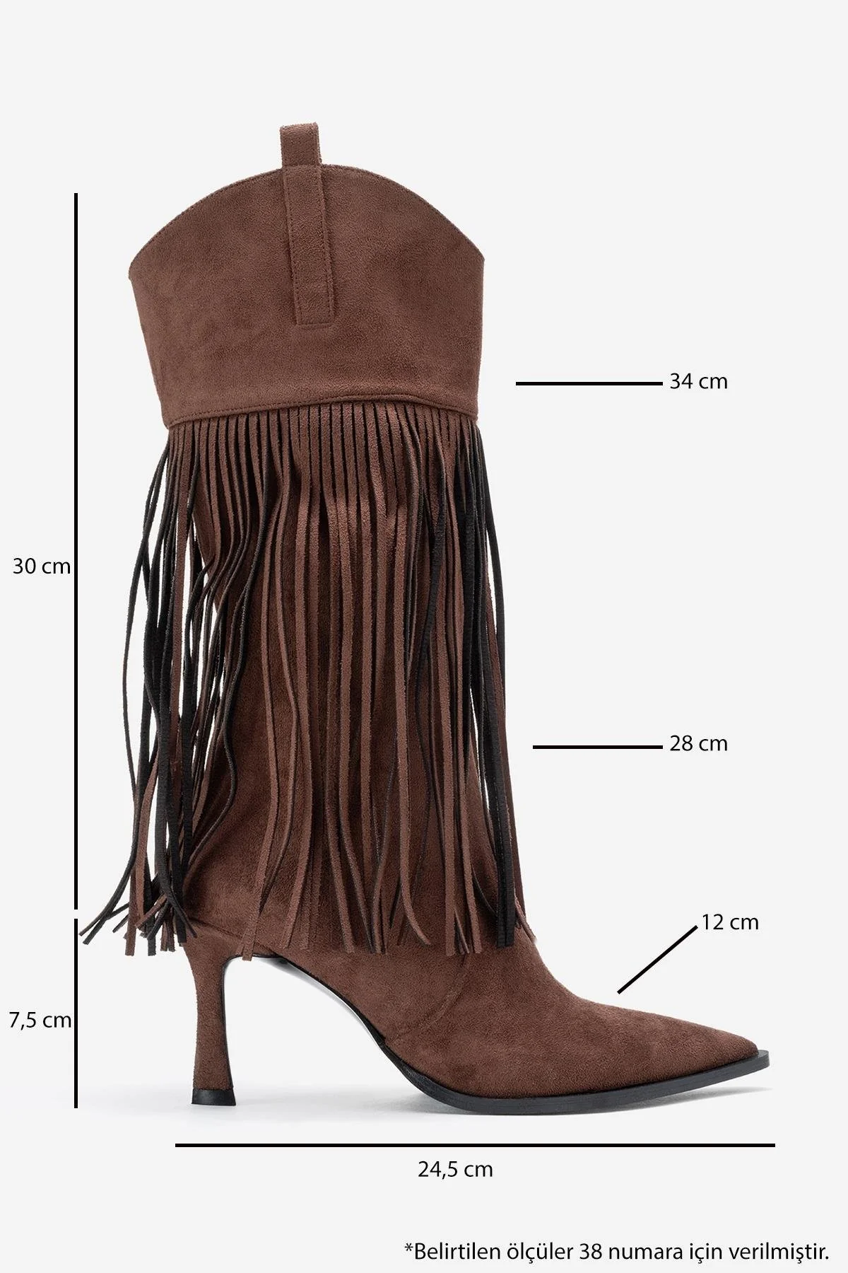 Gueras - Brown Pointed Toe High Heel Boot (Women) - Image 6