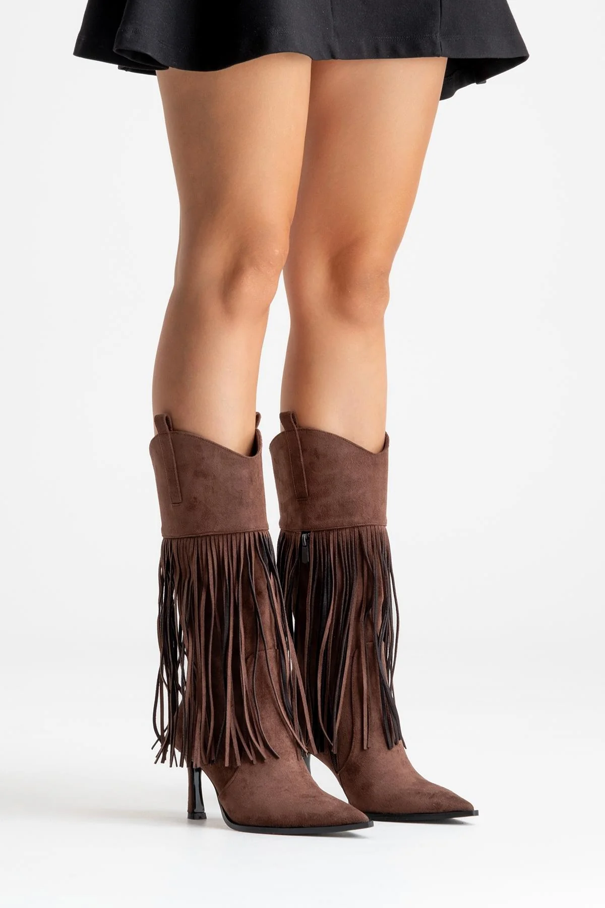 Gueras - Brown Pointed Toe High Heel Boot (Women) - Image 7