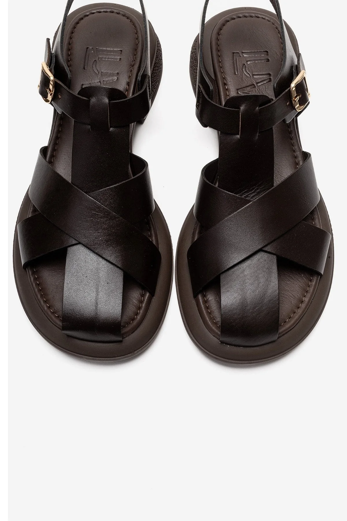GUIDO - Brown Genuine Leather Sandal (Women) - Image 2