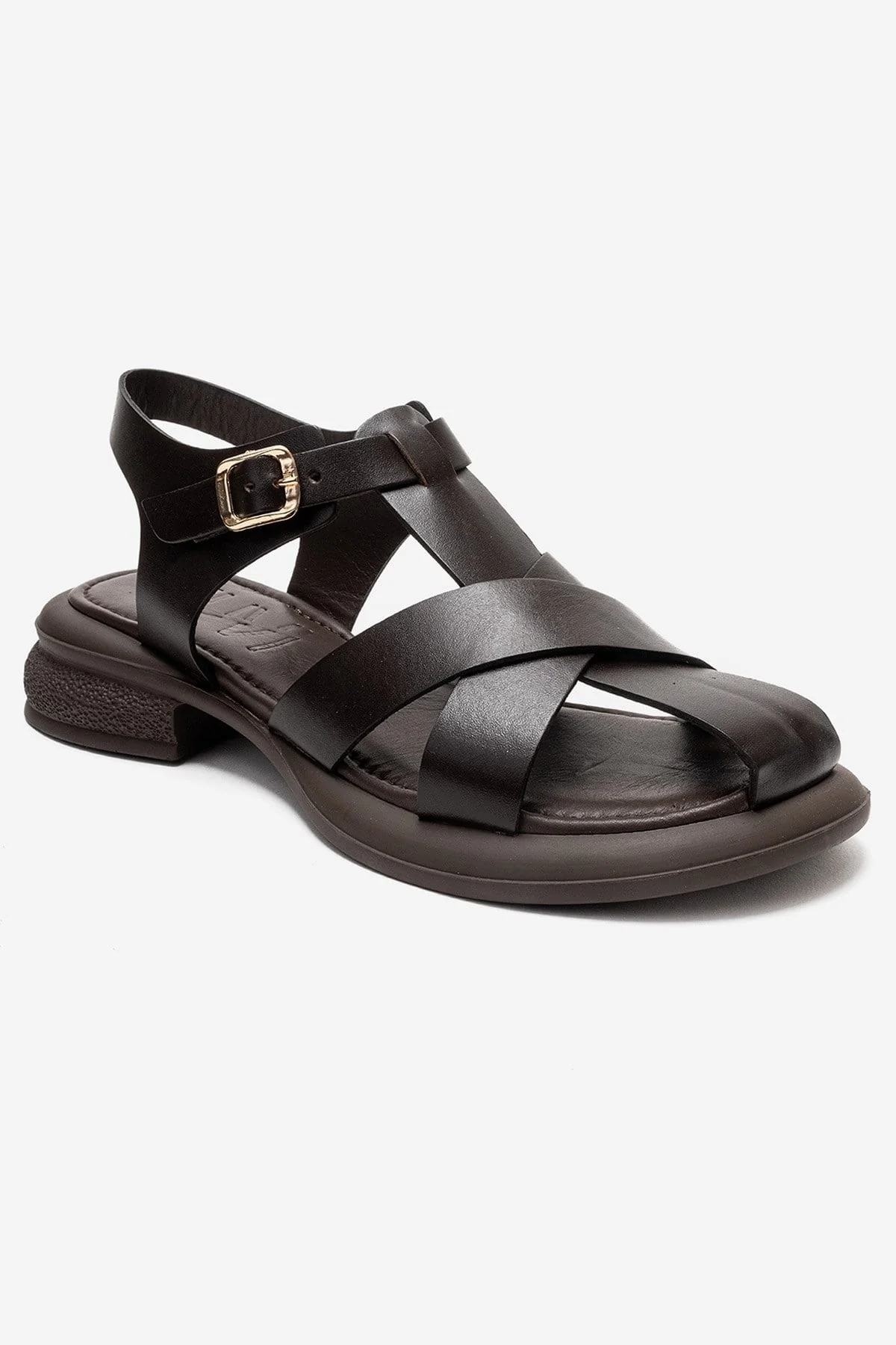 GUIDO - Brown Genuine Leather Sandal (Women) - Image 3