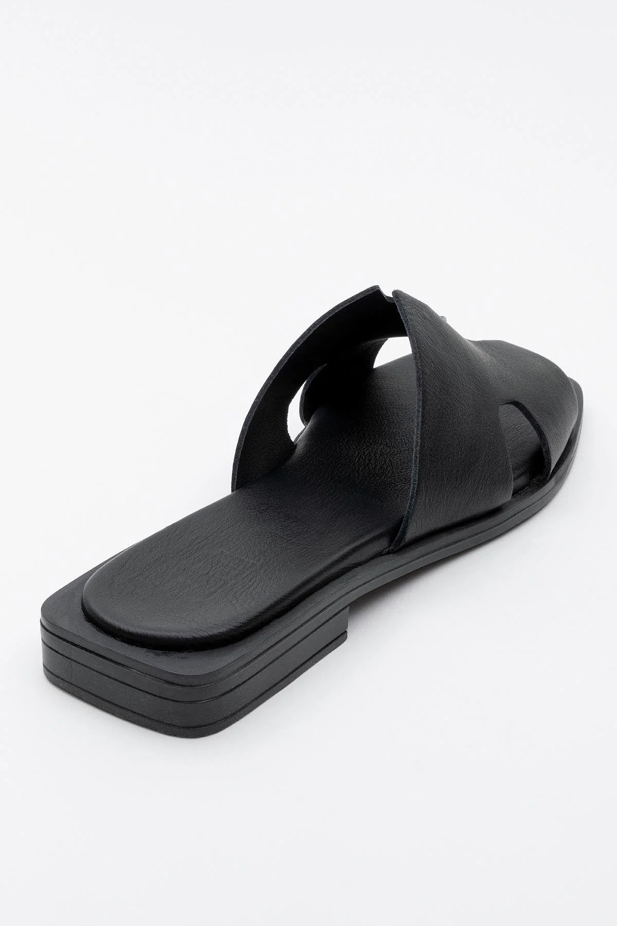 Handy - Black Genuine Leather Slipper (Women) - Image 4
