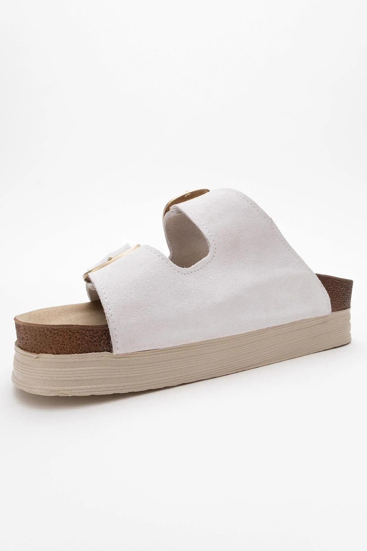 Harbor - White Suede Leather Two-Strap Sandal (Women) - Image 4