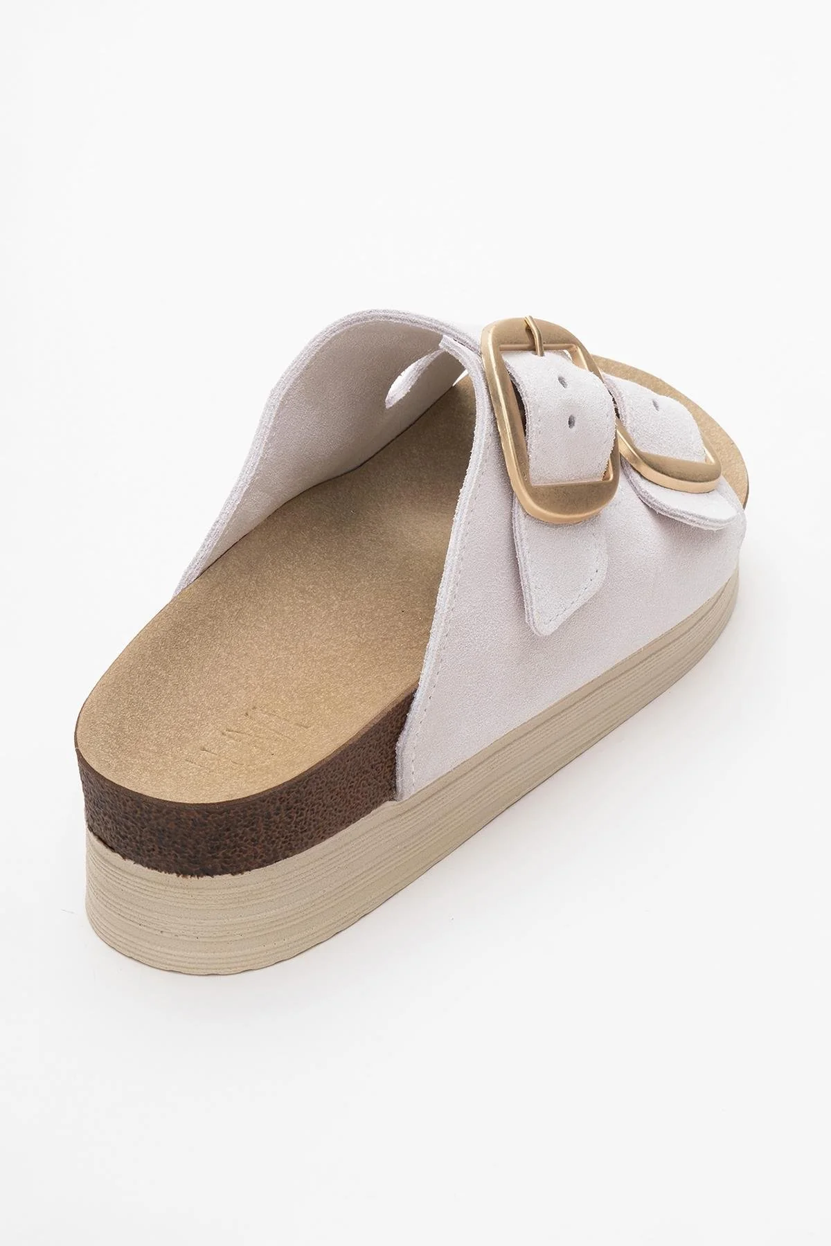 Harbor - White Suede Leather Two-Strap Sandal (Women) - Image 5