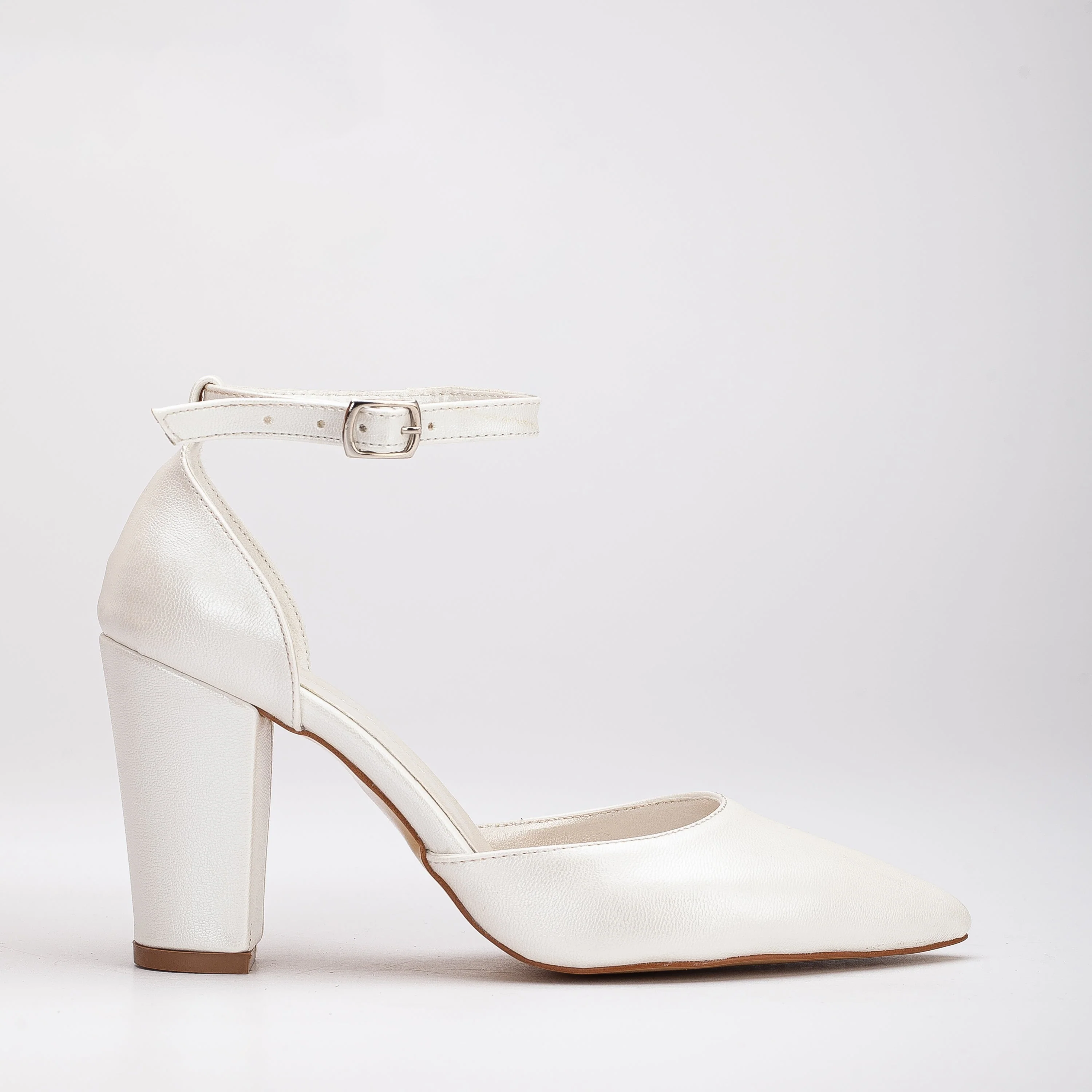 Hazel - Ivory Wedding Heels with Pearls - Image 6