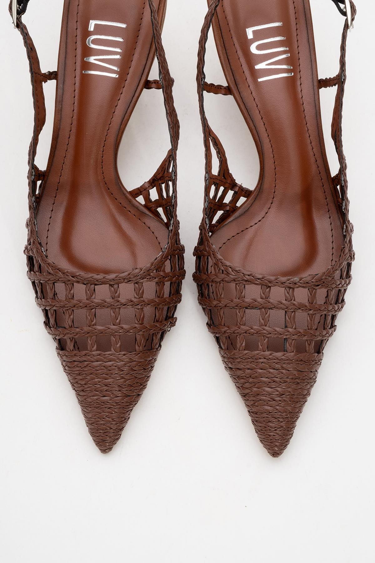 Heaven - Dark Cognac Open Back Low Heel Pump (Women) - Image 2