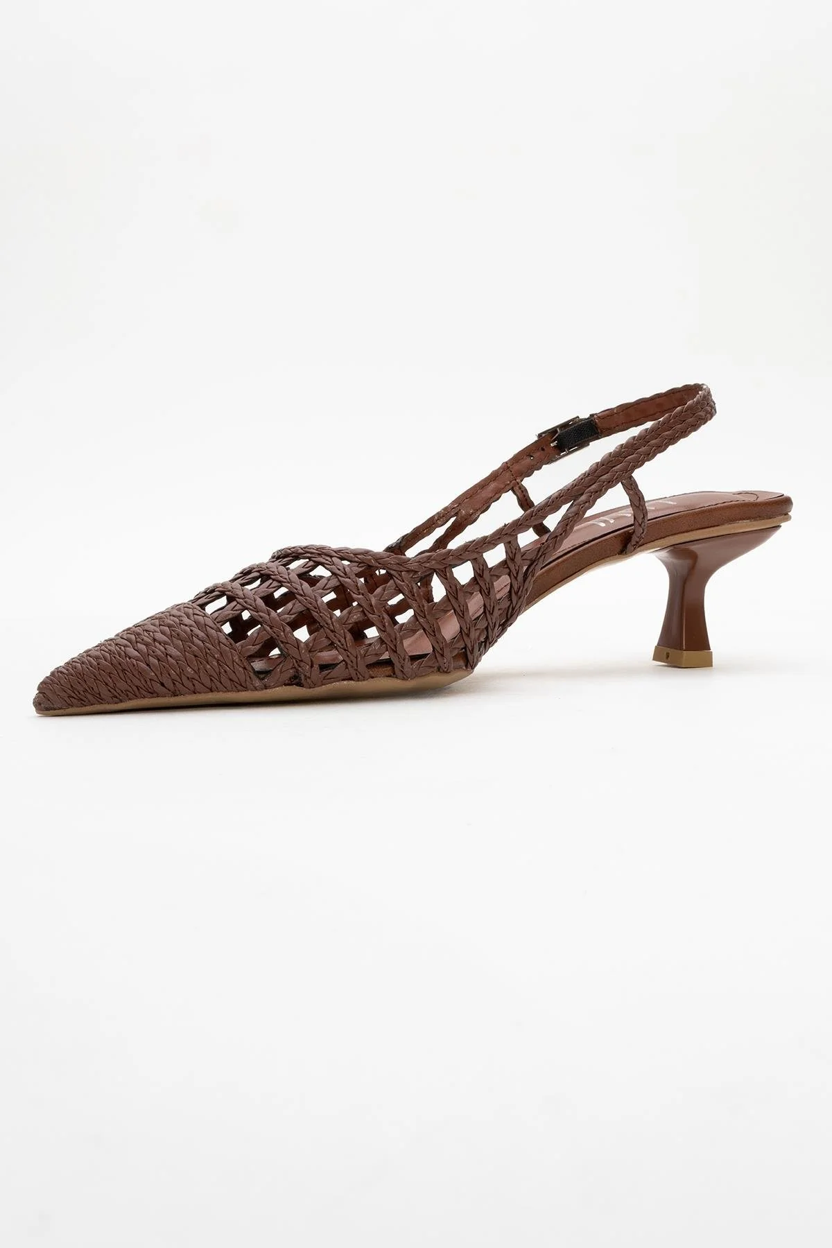 Heaven - Dark Cognac Open Back Low Heel Pump (Women) - Image 4