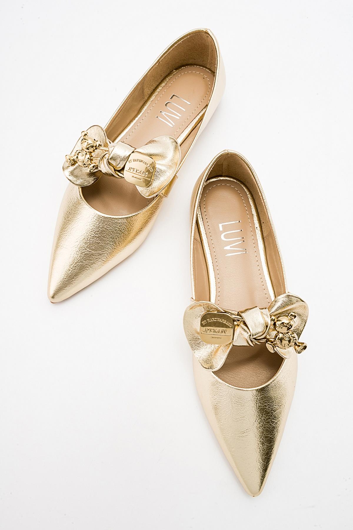 Helsi - Gold Bow Ballet Flat (Women) - Image 2
