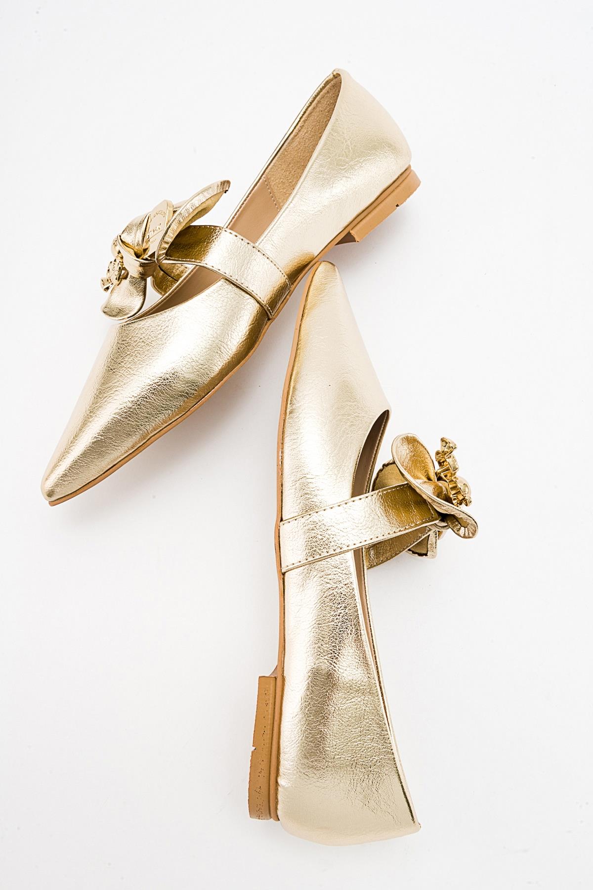 Helsi - Gold Bow Ballet Flat (Women) - Image 3