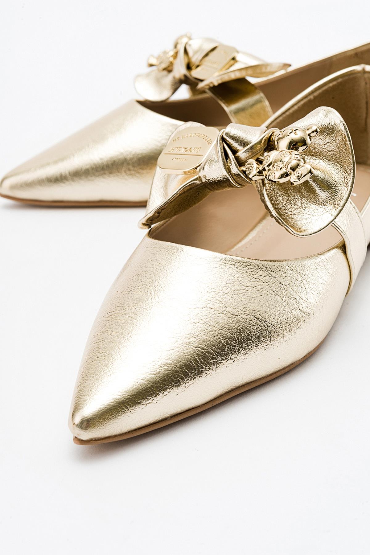 Helsi - Gold Bow Ballet Flat (Women) - Image 4