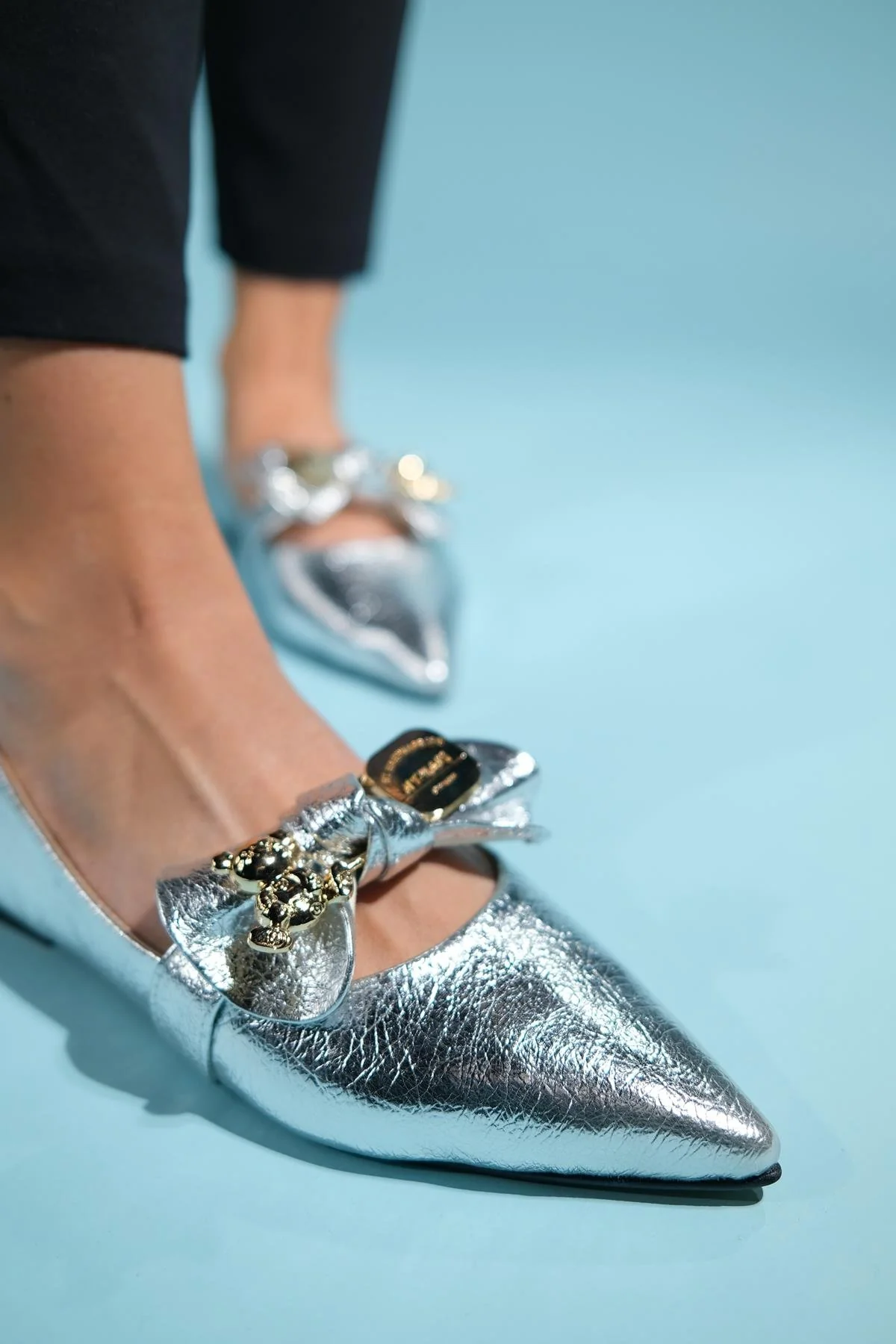 Helsi - Silver Ballet Flat (Women) - Image 3