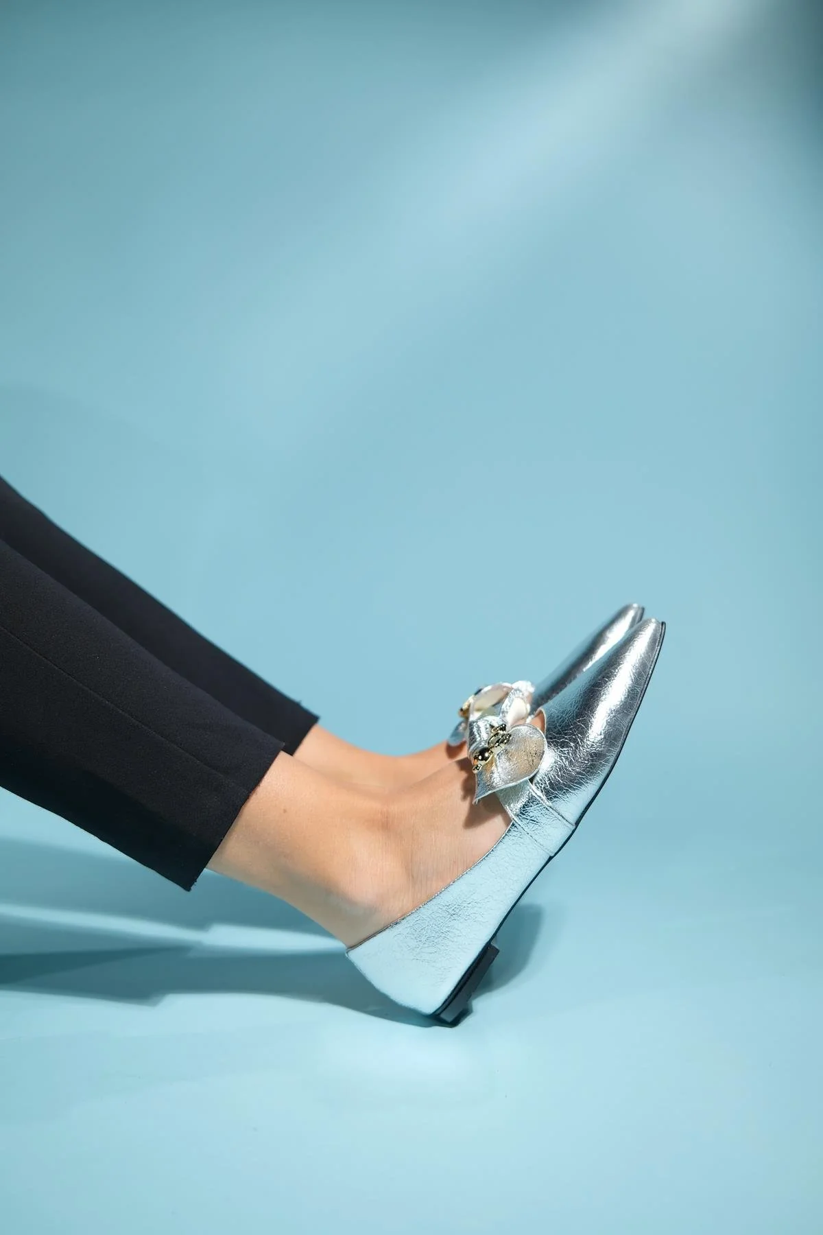 Helsi - Silver Ballet Flat (Women) - Image 6