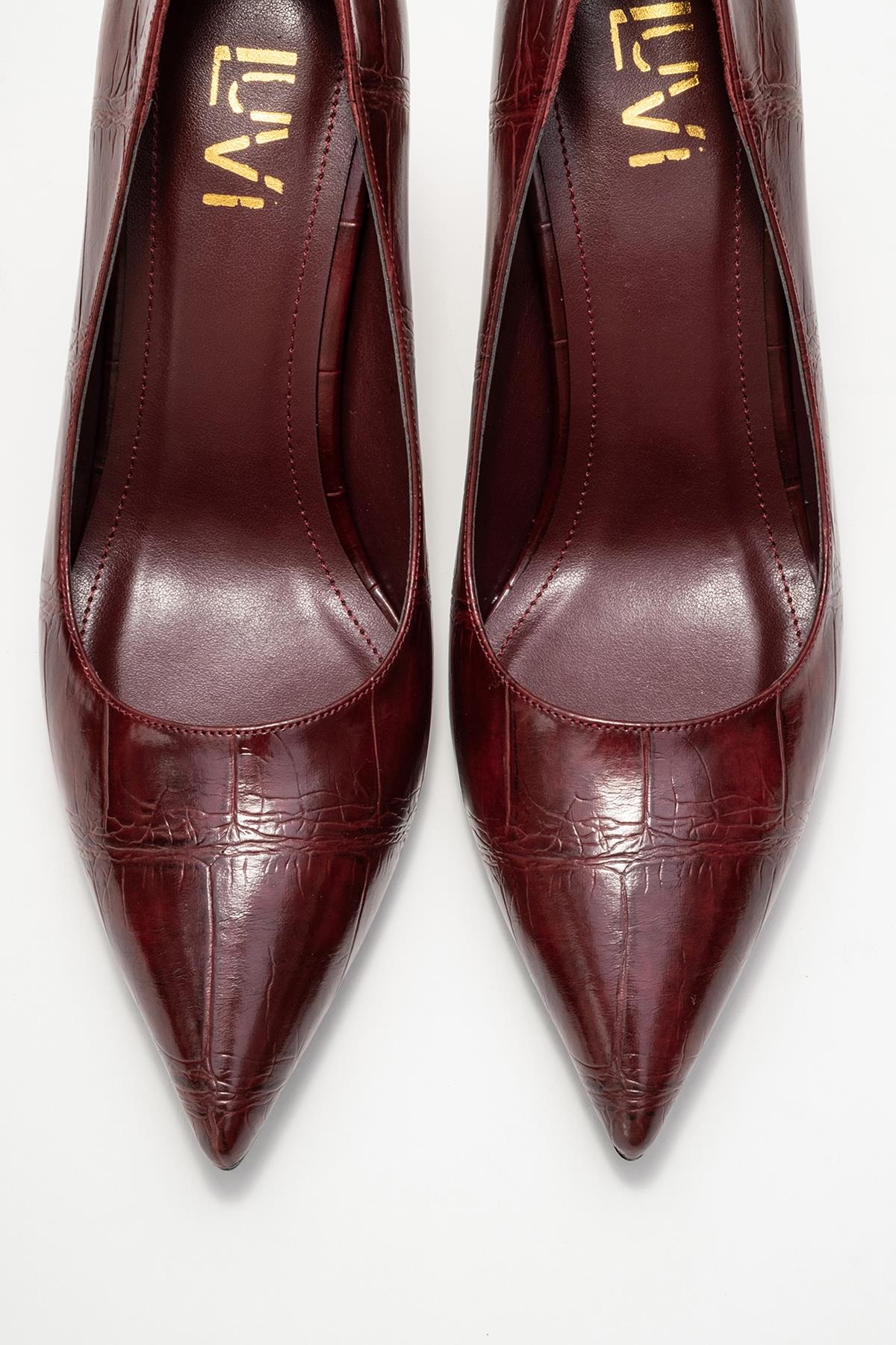 Hudson - Burgundy Stiletto Heel Shoe (Women) - Image 2