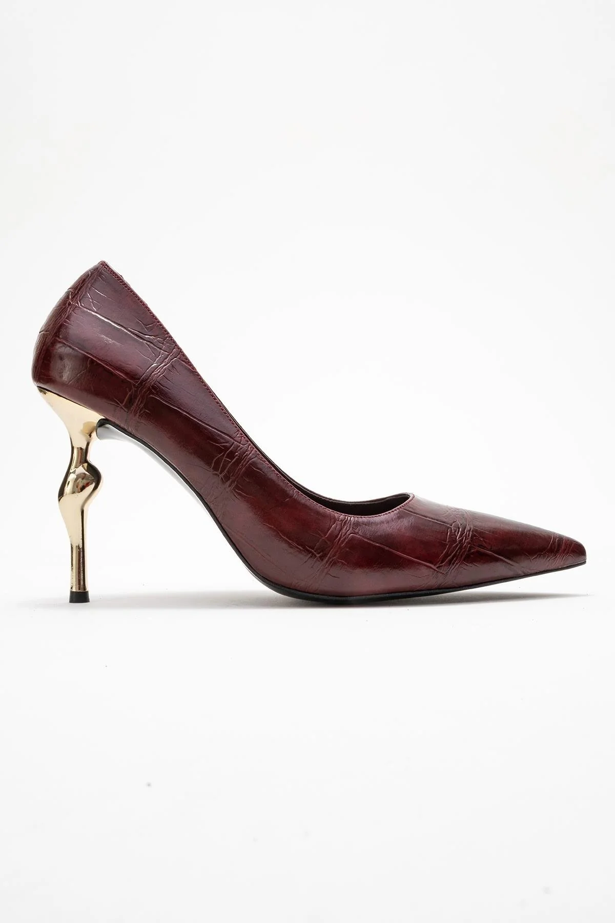 Hudson - Burgundy Stiletto Heel Shoe (Women) - Image 6