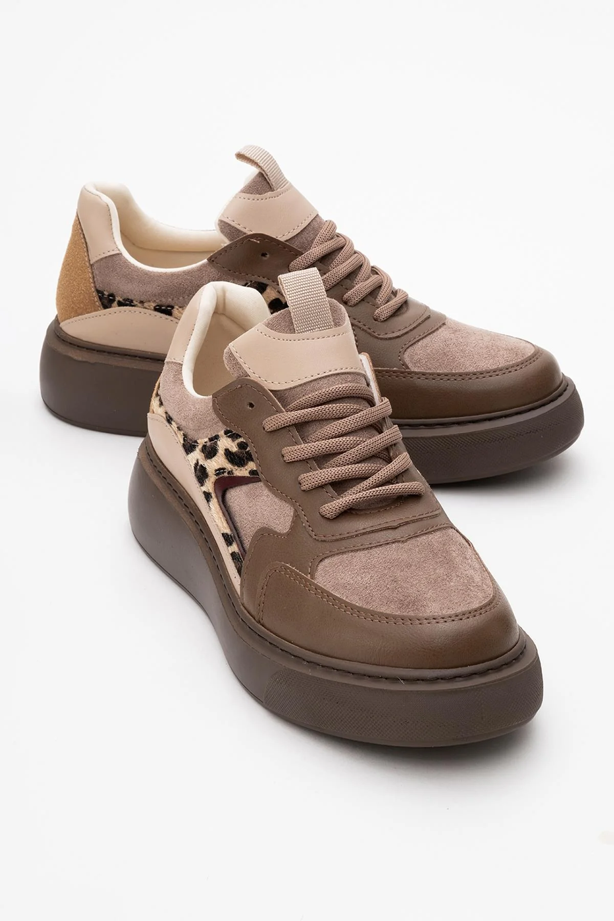 Ida - Brown Platform Sneakers (Women)