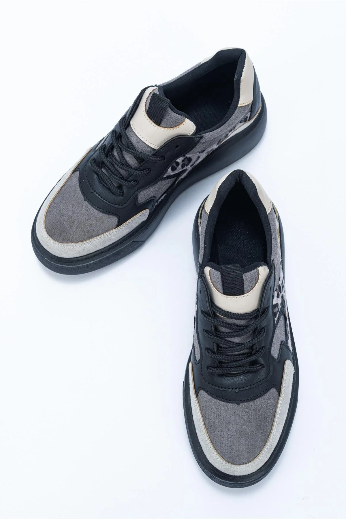 Ida - Dark Grey Platform Sneakers - Image 3