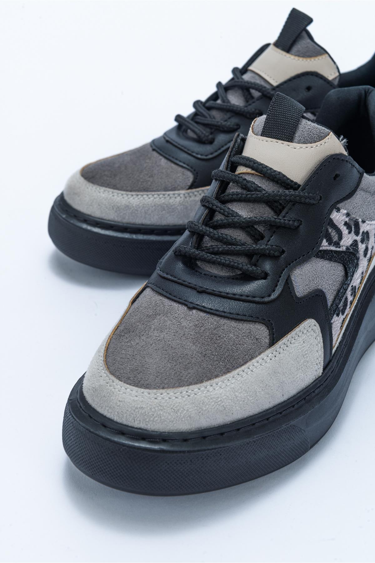 Ida - Dark Grey Platform Sneakers - Image 4