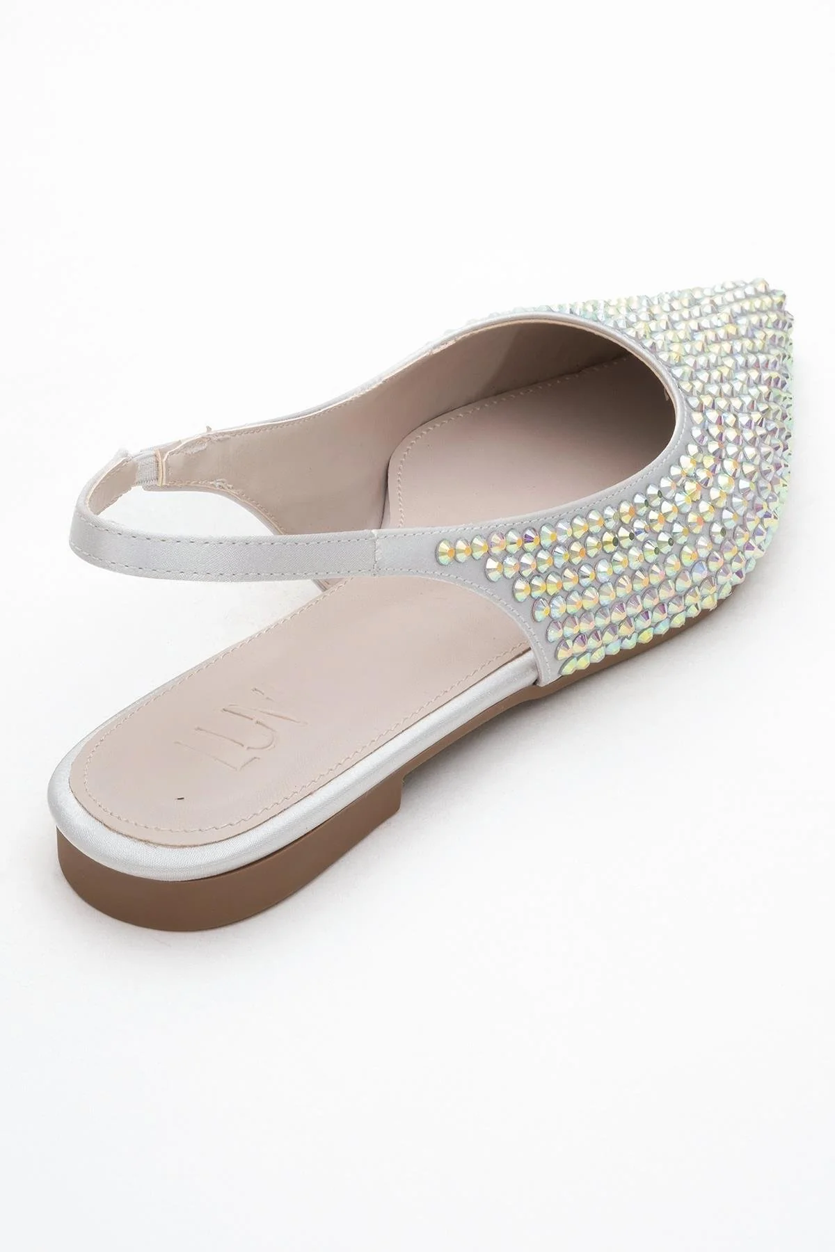 Ida - Silver Pointed Toe Open-Back Ballet Flat (Women) - Image 5