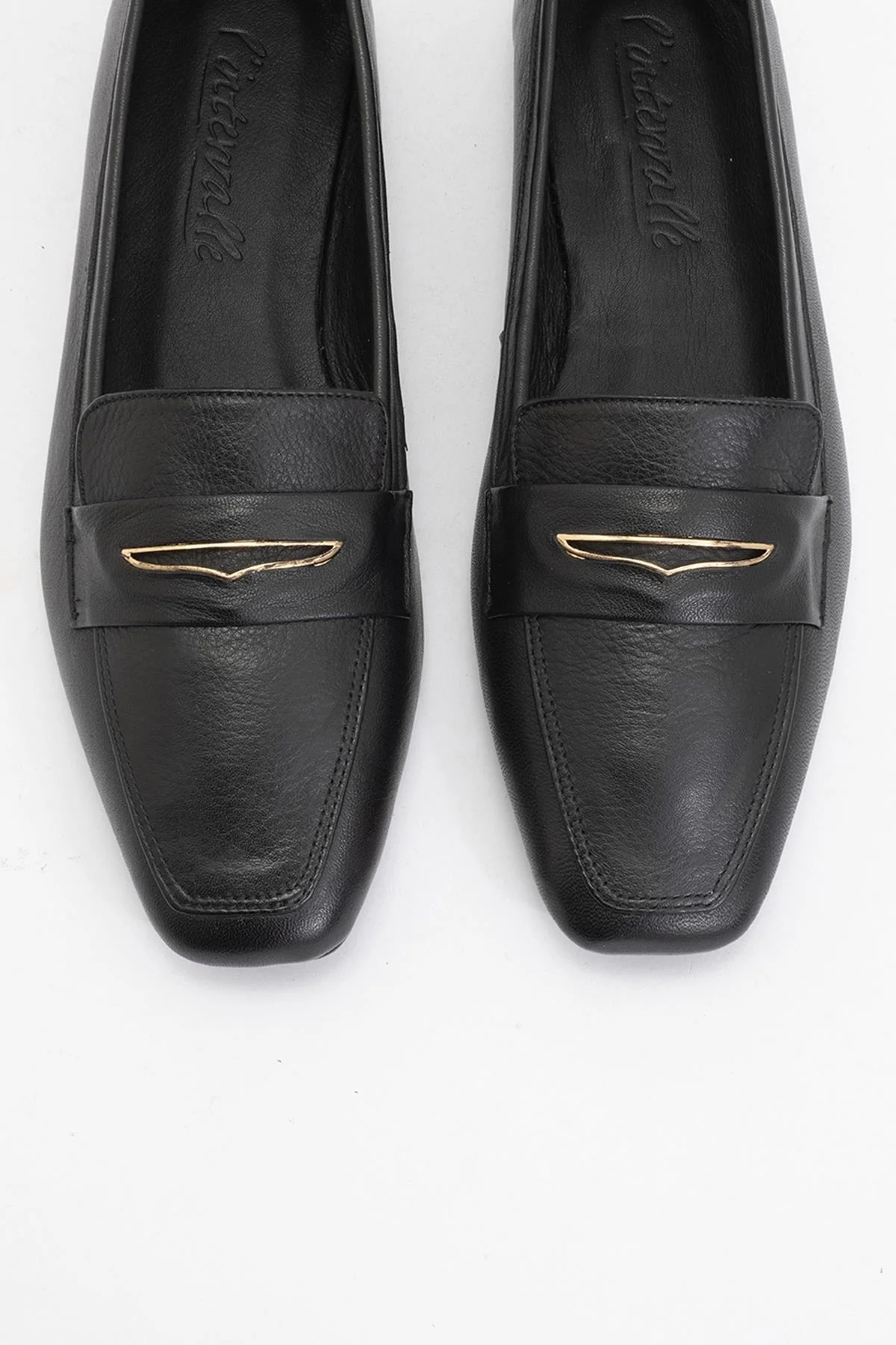 Iridessa - Black Leather Loafers (Women) - Image 2