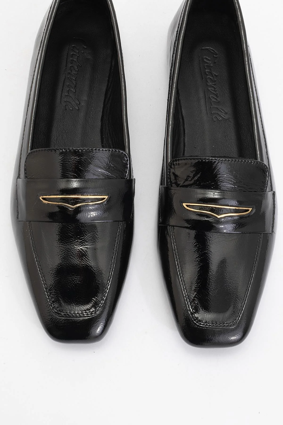 Iridessa - Black Patent Leather Loafers (Women) - Image 2