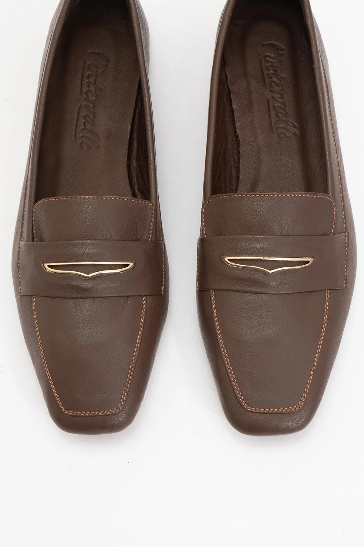Iridessa - Brown Leather Loafers (Women) - Image 2