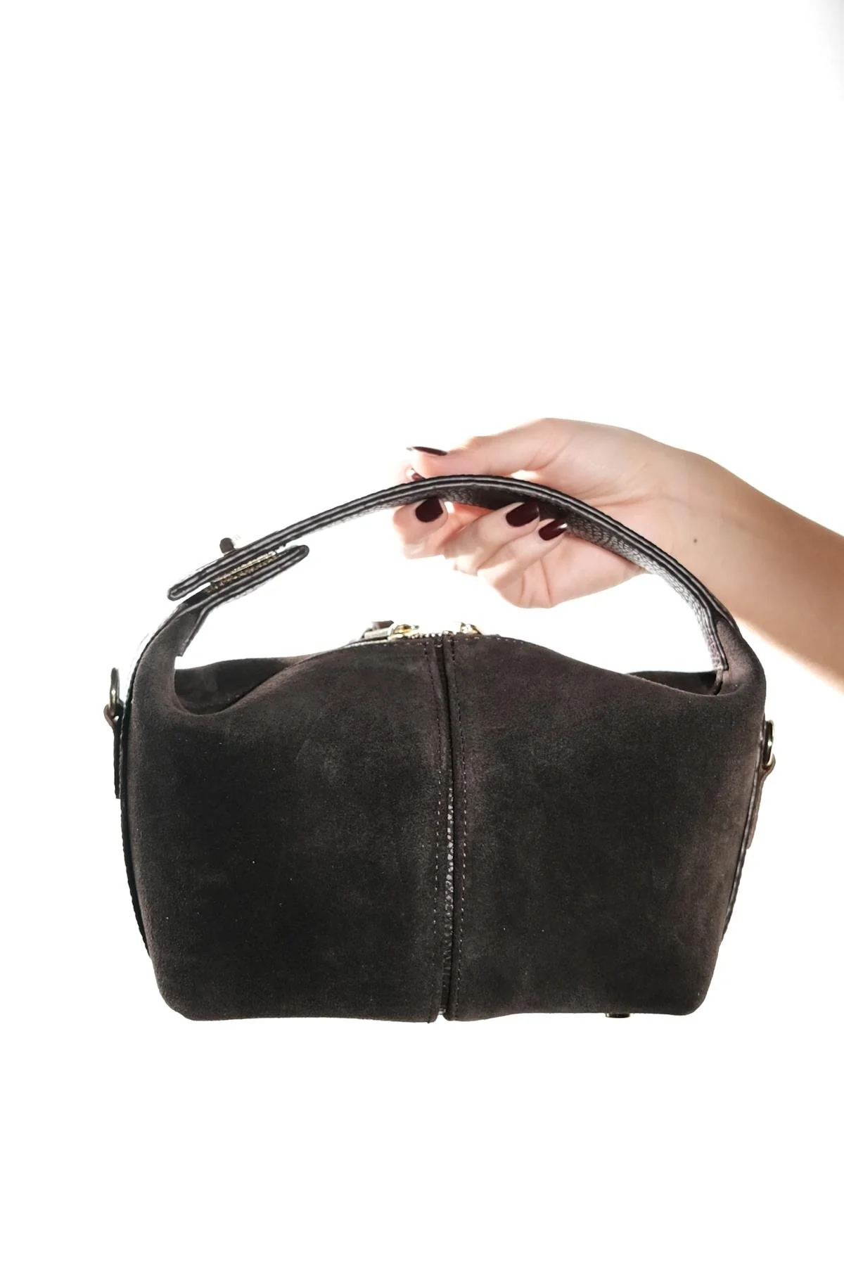 Island - Brown Genuine Suede Shoulder Bag (Women)