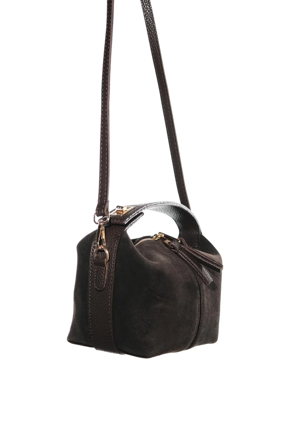 Island - Brown Genuine Suede Shoulder Bag (Women) - Image 3