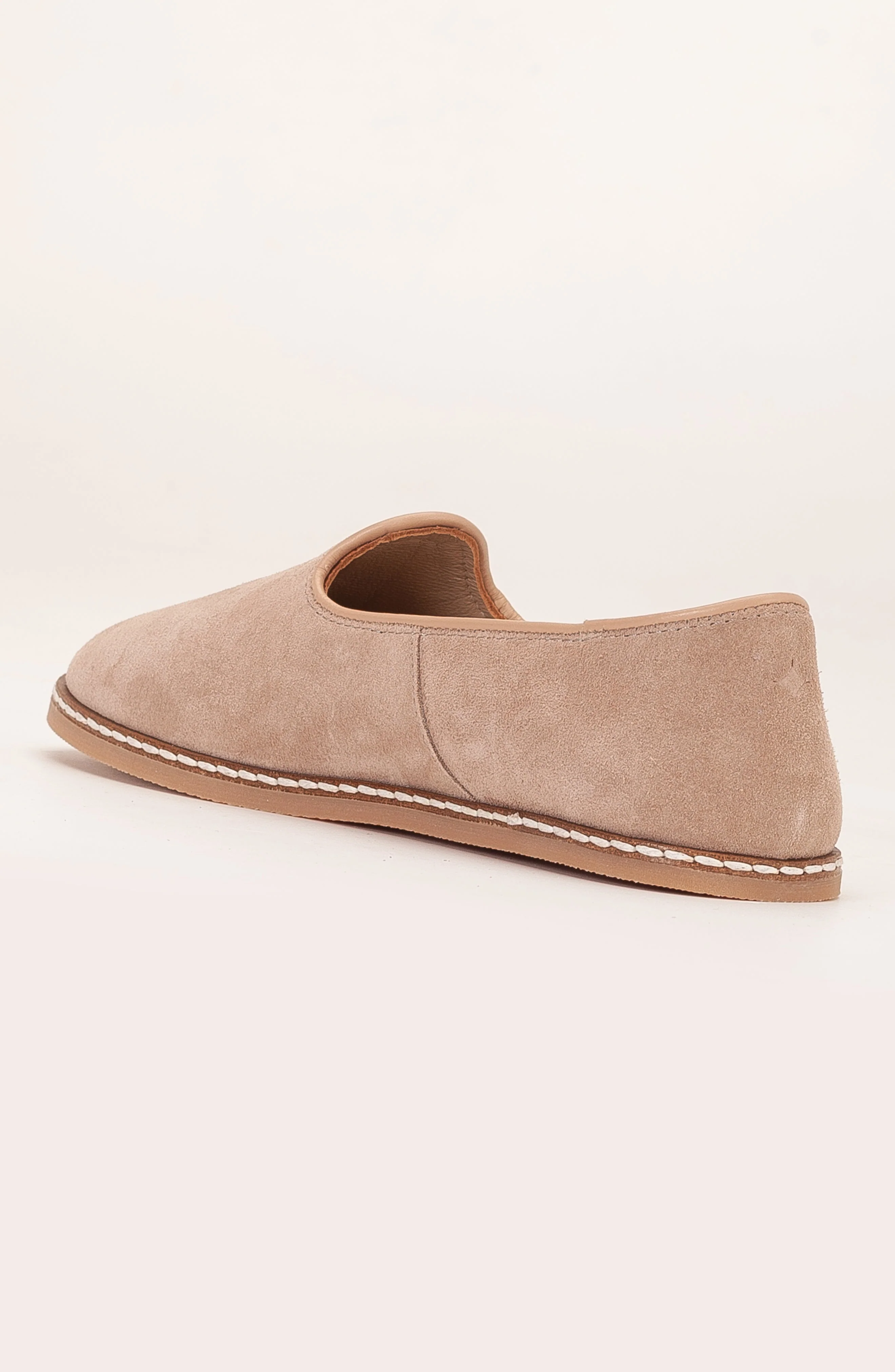 Istanbul - Beige Suede Leather Slip On (Women) - Image 4