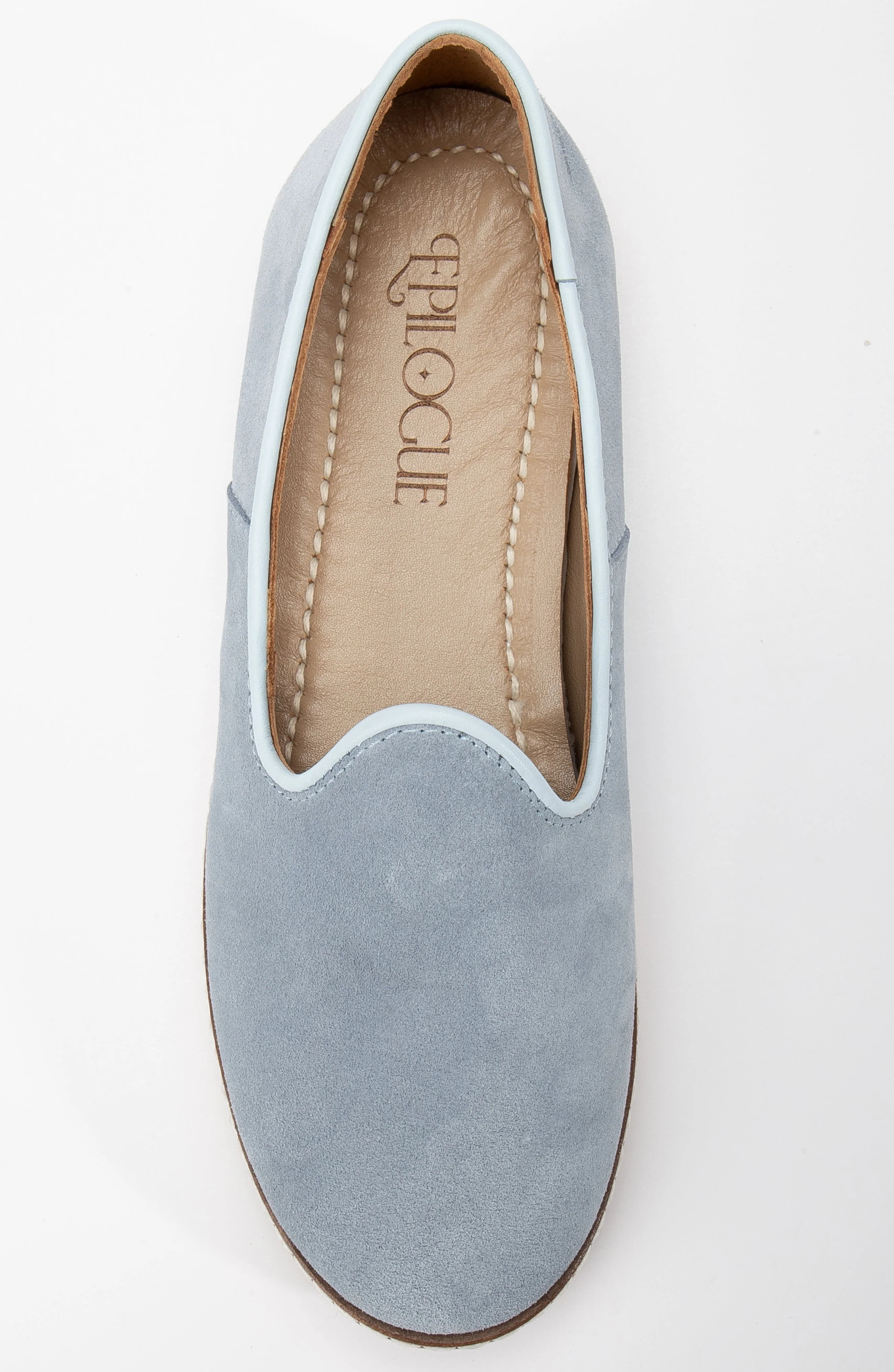 Istanbul - Dusty Blue Suede Leather Slip On (Women) - Image 5
