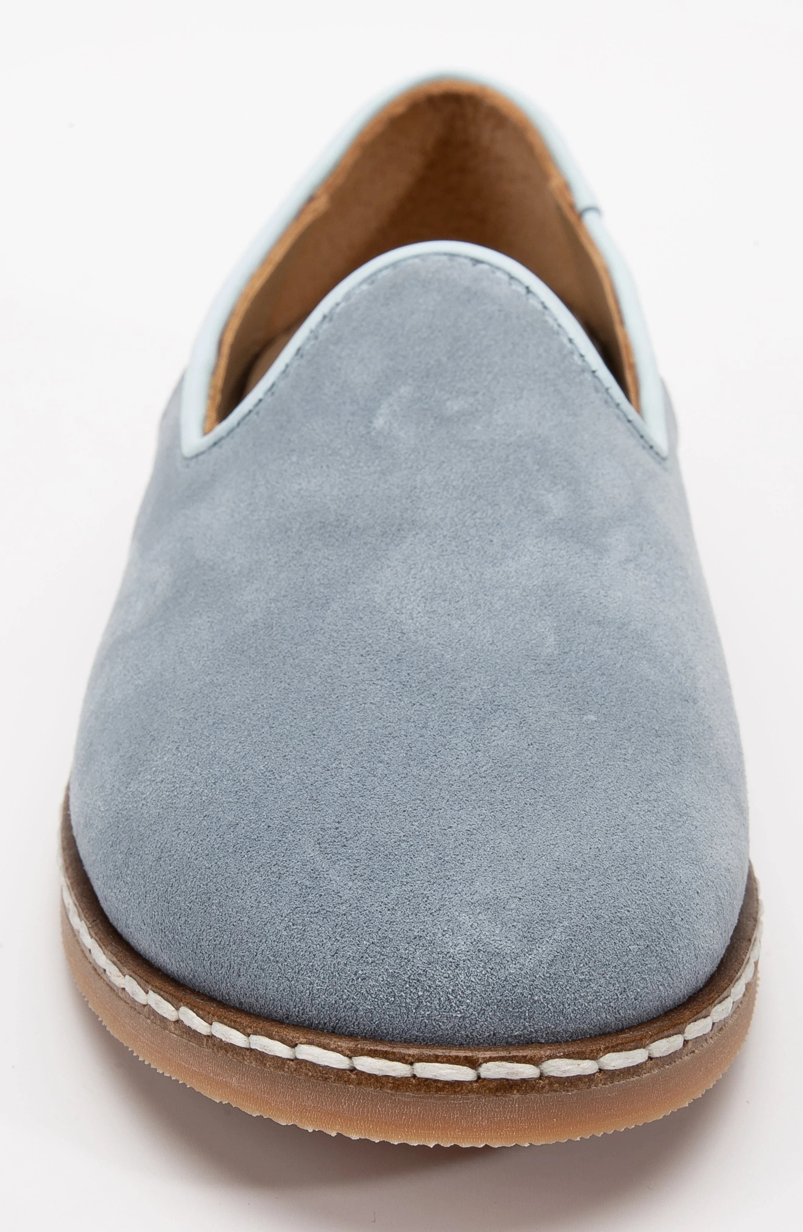 Istanbul - Dusty Blue Suede Leather Slip On (Women) - Image 6