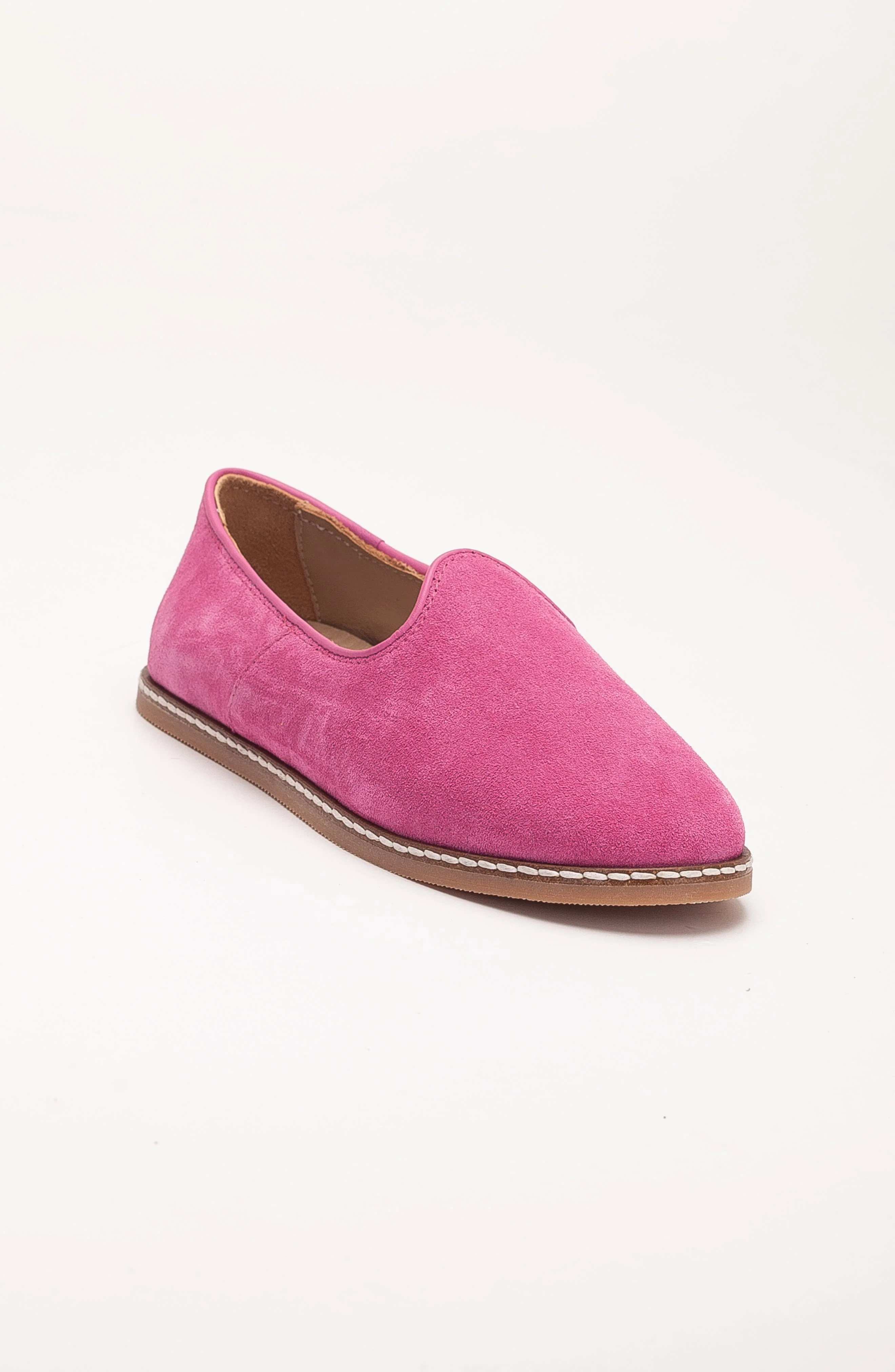 Istanbul - Fuchsia Pink Suede Leather Slip On (Women)
