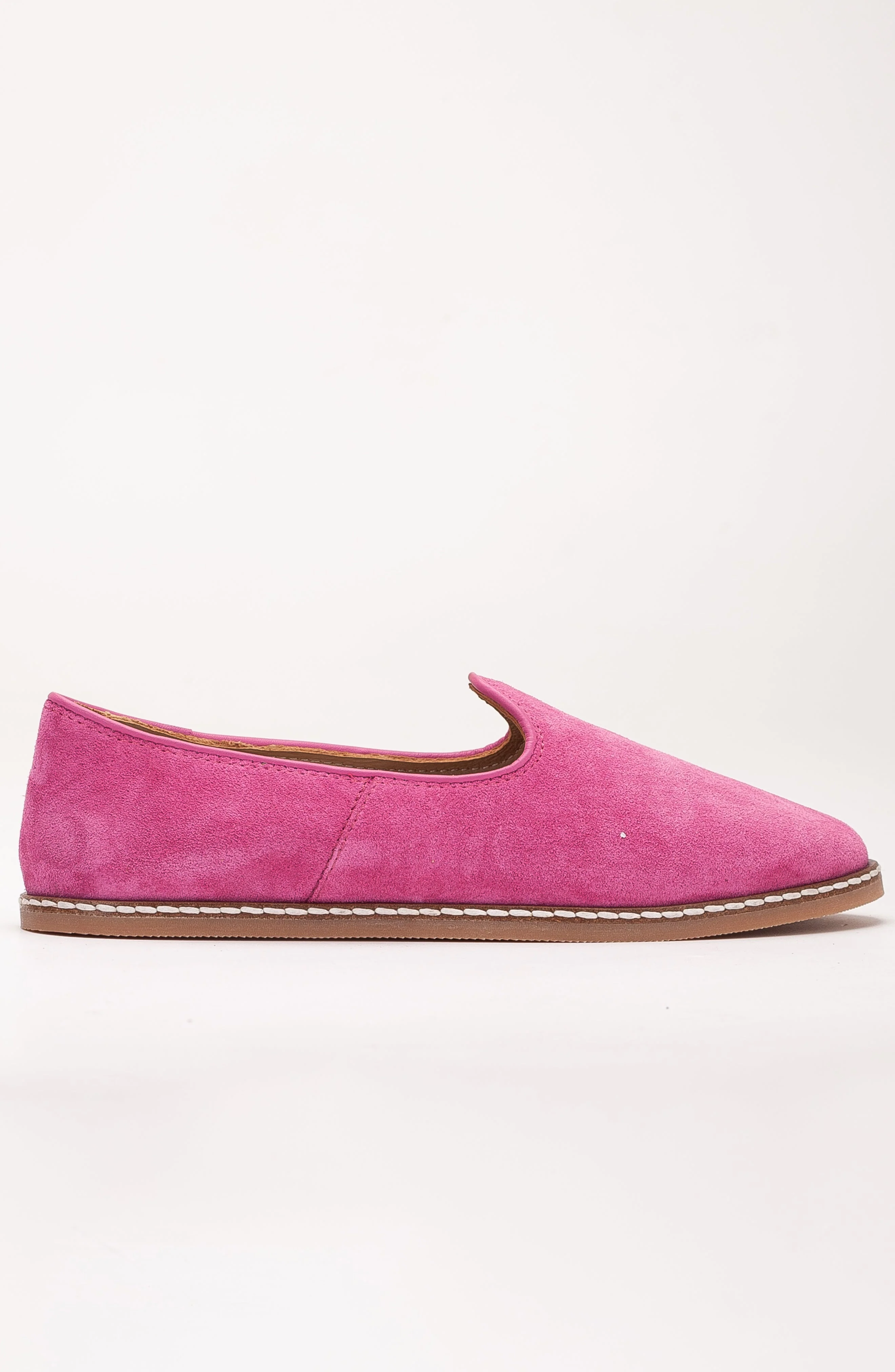 Istanbul - Fuchsia Pink Suede Leather Slip On (Women) - Image 2