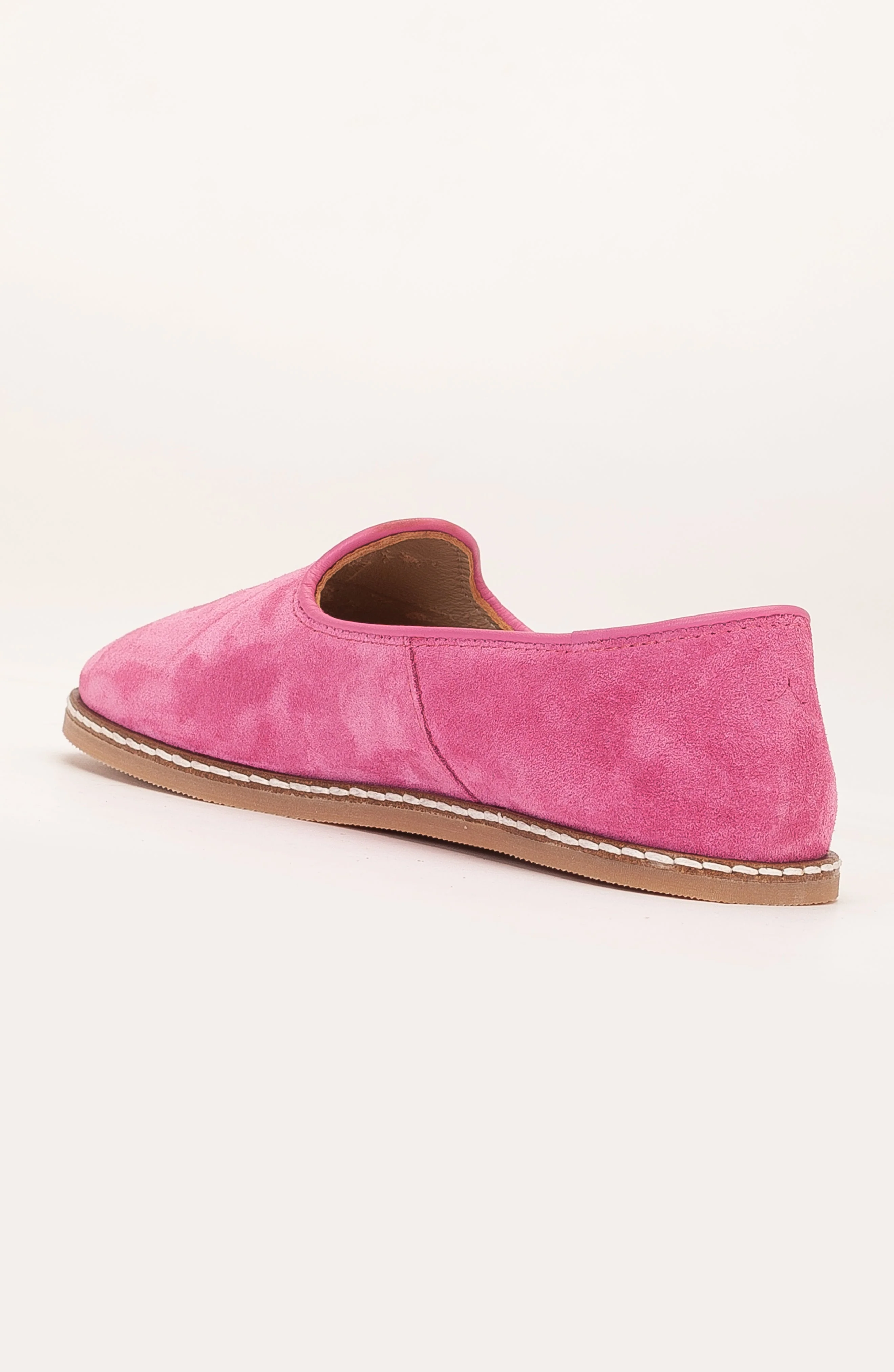 Istanbul - Fuchsia Pink Suede Leather Slip On (Women) - Image 4