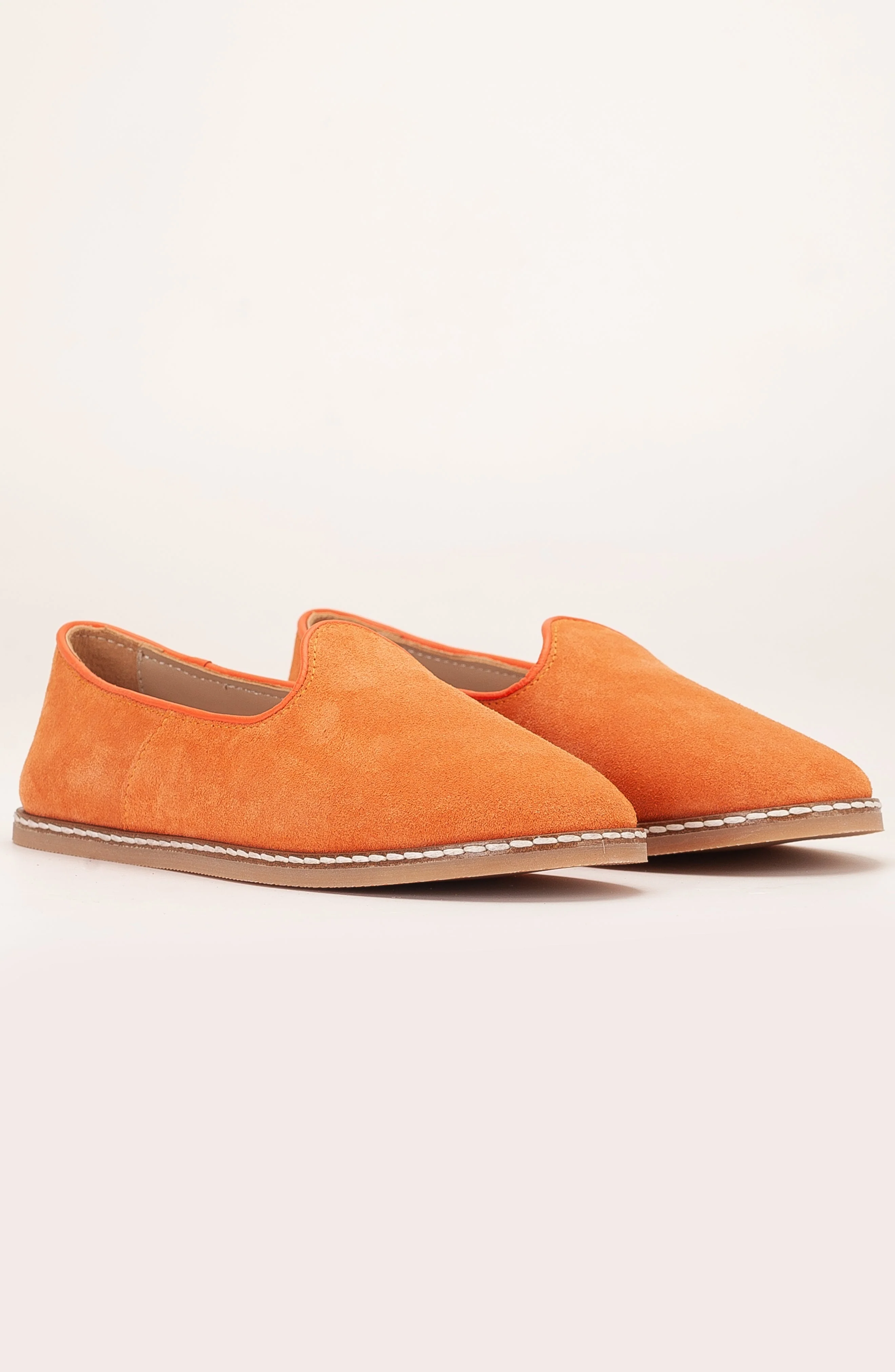 Istanbul - Orange Suede Leather Slip On (Women) - Image 3